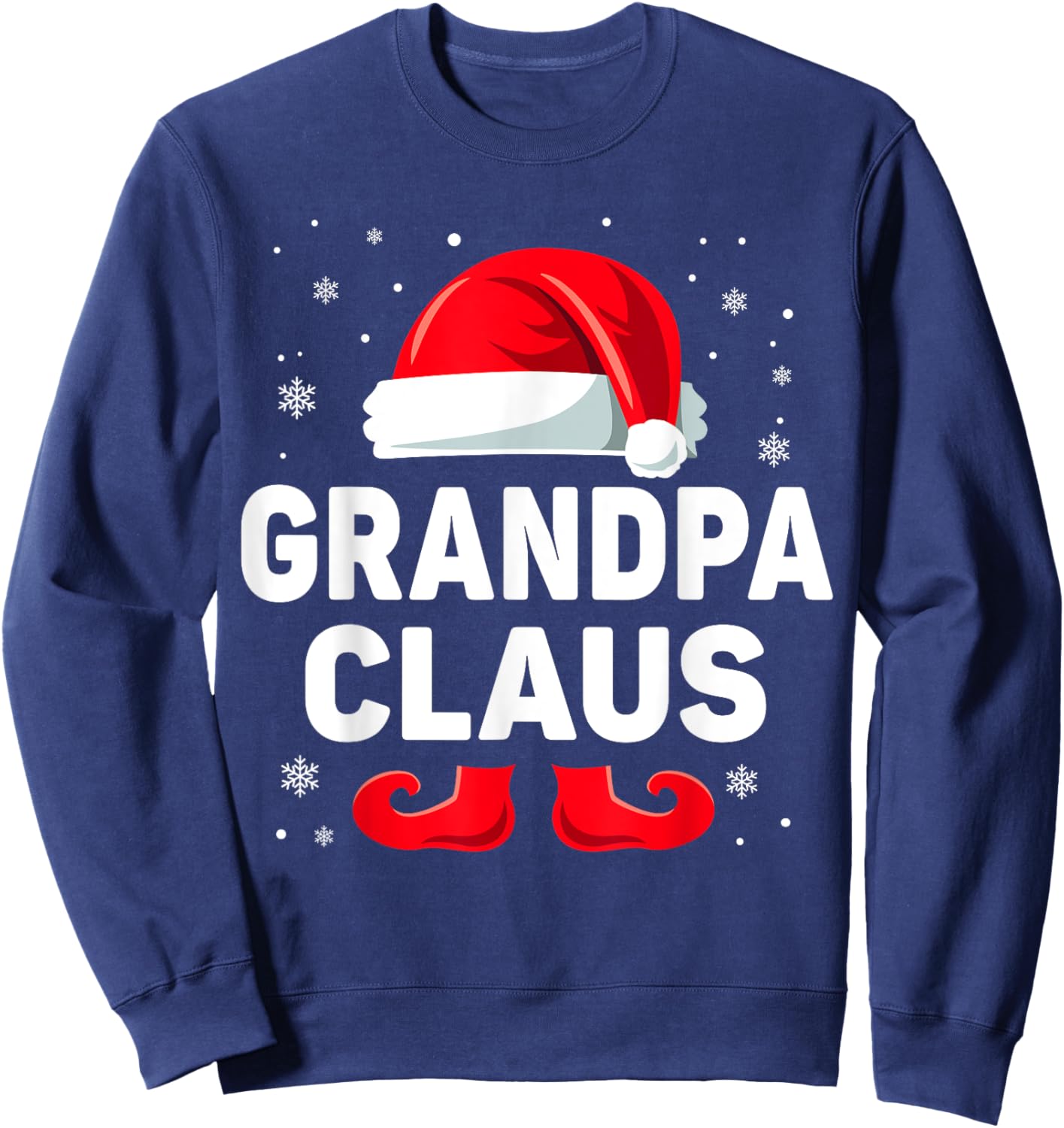 Grandpa Claus Christmas Matching Family Group Funny Xmas Sweatshirt - Sweatshirt | Navy