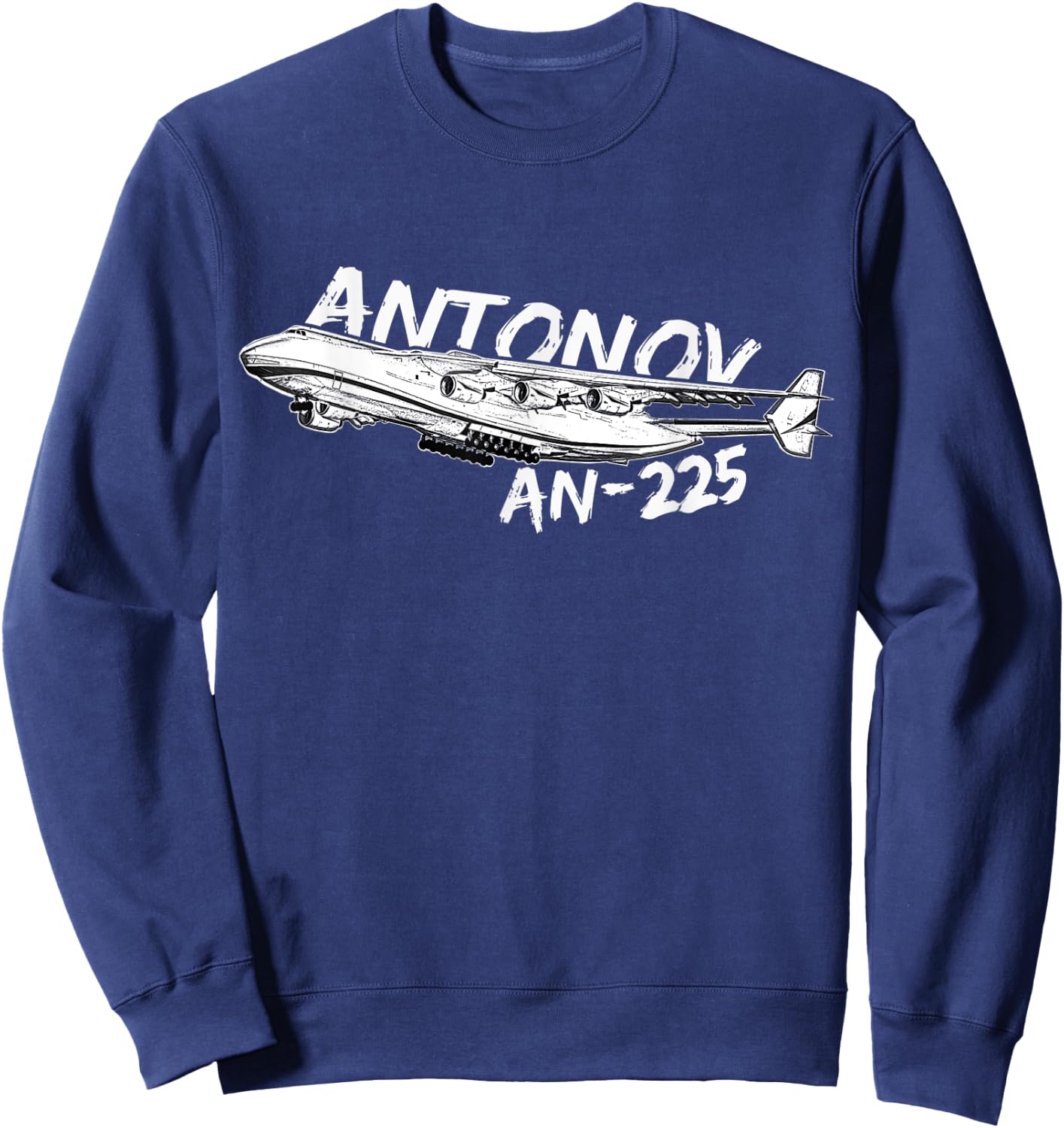 Antonov AN-225 Aeroplane Strategic Air Cargo Plane Sweatshirt - Sweatshirt | Navy