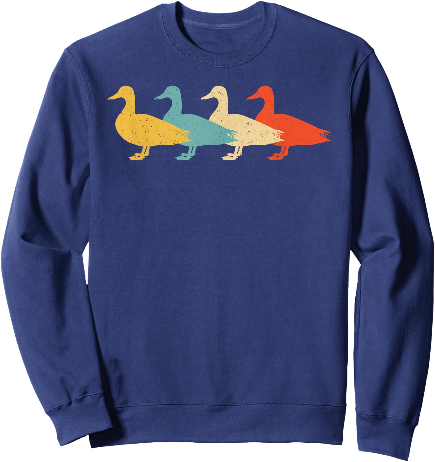 Mallard Vintage Retro Duck Bird Drake Lover 60s 70s Gift Sweatshirt - Sweatshirt | Navy