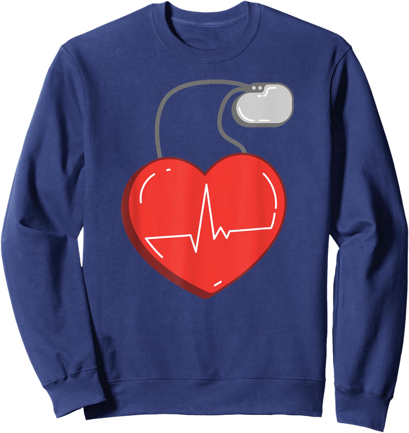 Implantable Defibrillator ICD Cardiac Pacemaker Recipient Sweatshirt - Sweatshirt | Navy