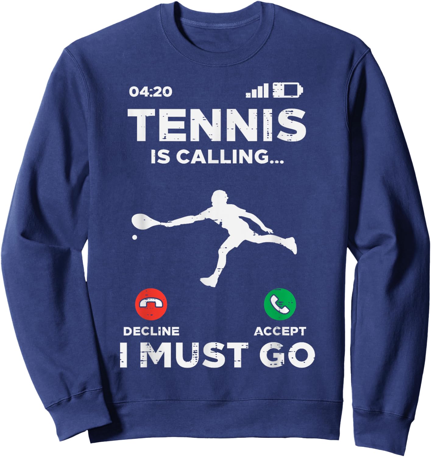 Tennis Calling I Must Go Funny Player Coach Men Women Kids Sweatshirt - Sweatshirt | Navy