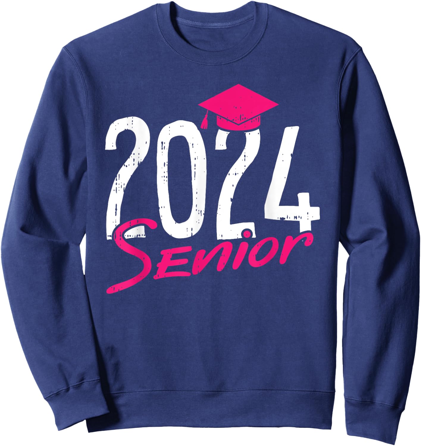 2024 Senior Graduation High School College Graduate Grad Sweatshirt - Sweatshirt | Navy