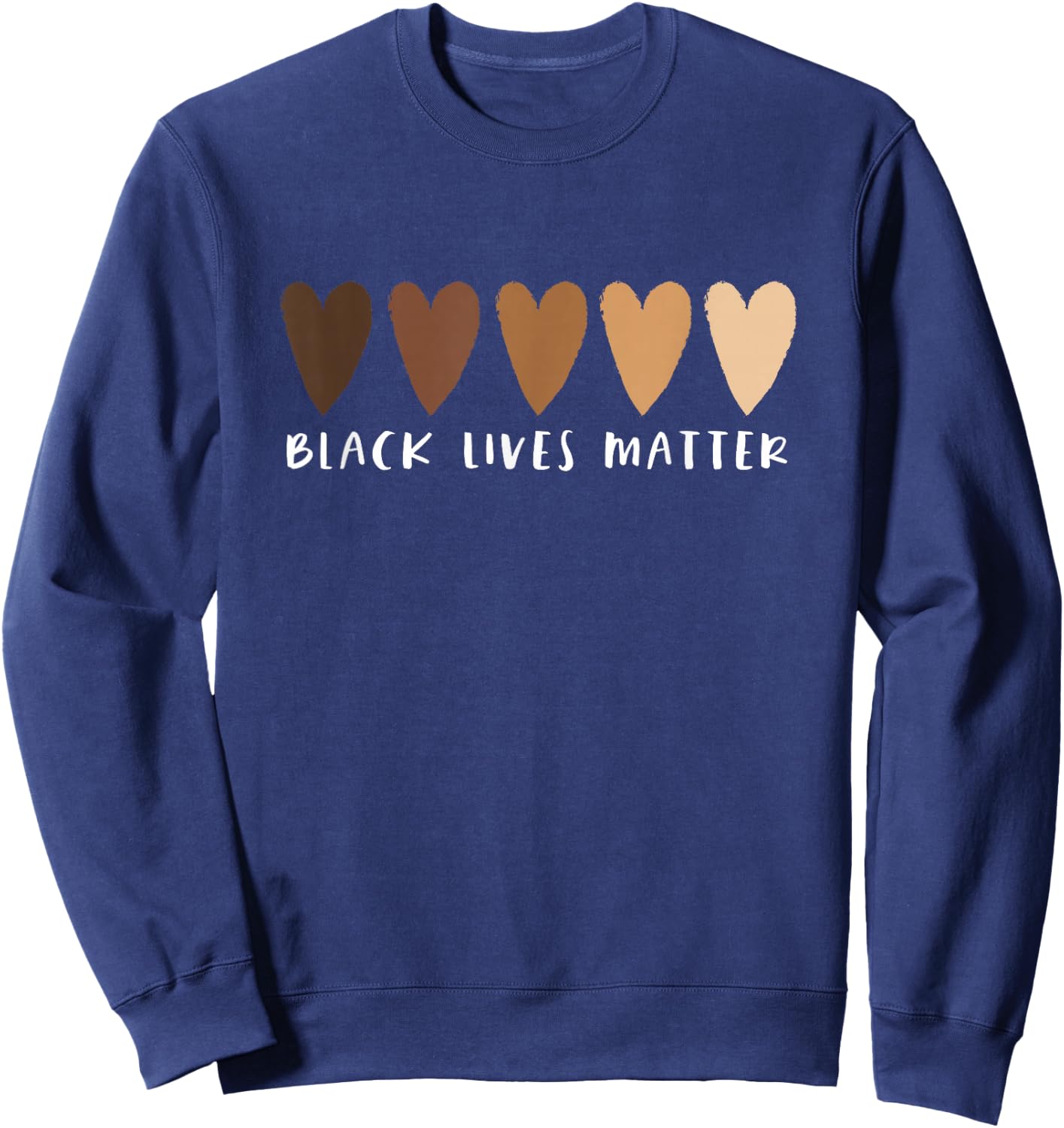 BLM Black Lives Matter Heart Small Sweatshirt - Sweatshirt | Navy