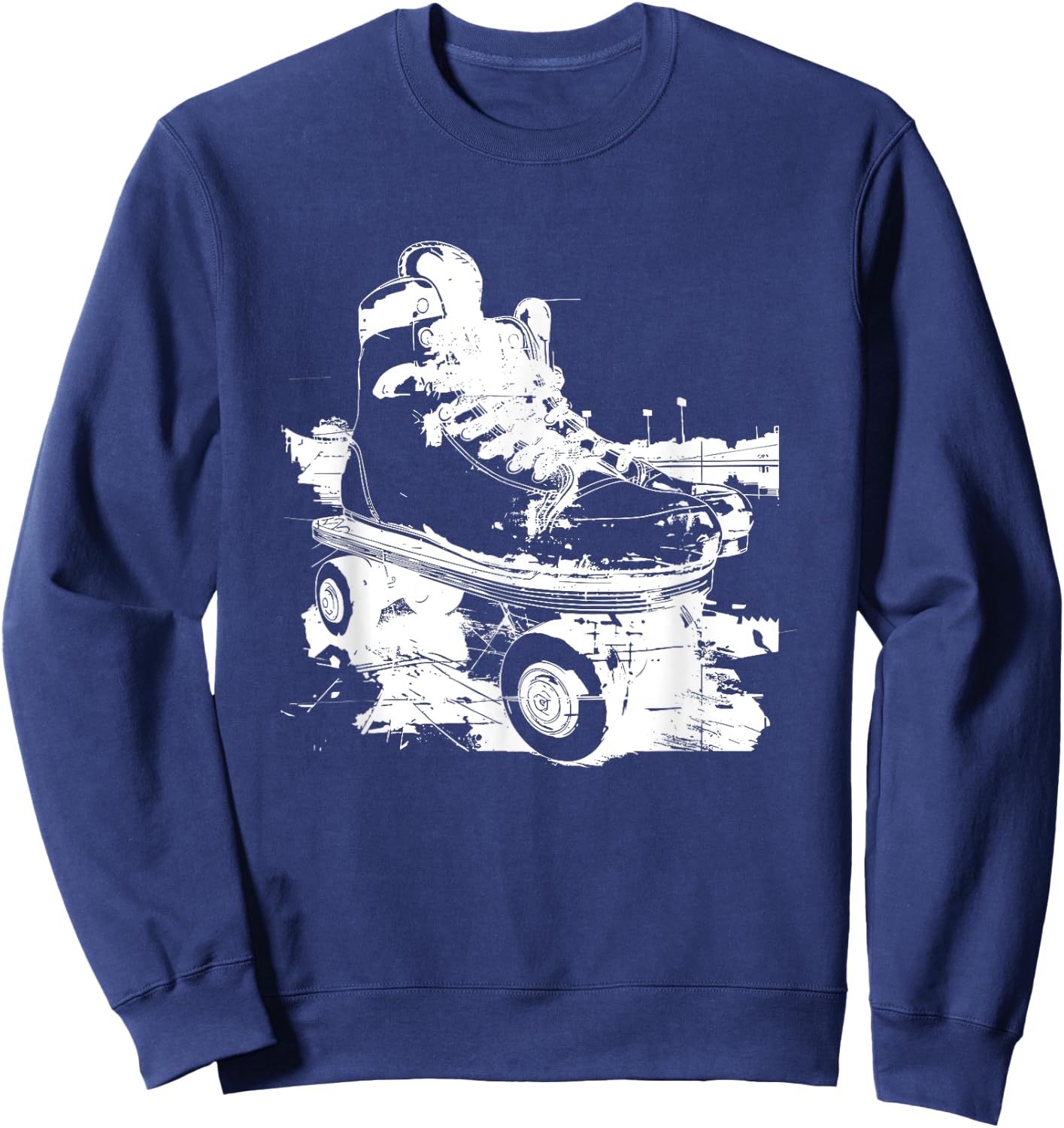Roller Skates Graphic Sweatshirt - Sweatshirt | Navy