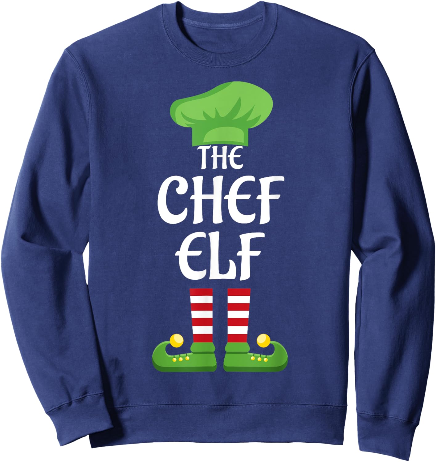 Chef Elf Family Matching Group Christmas Sweatshirt - Sweatshirt | Navy