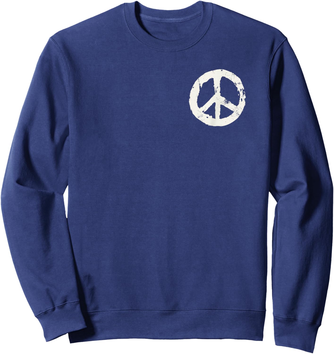 Hippie Hippie symbol print on pocket Gift Sweatshirt - Sweatshirt | Navy