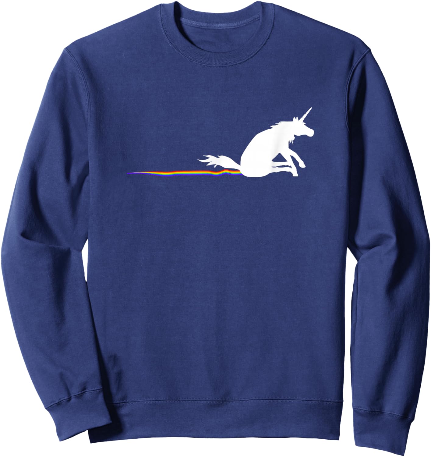Unicorn rainbow butt scrape Sweatshirt - Sweatshirt | Navy