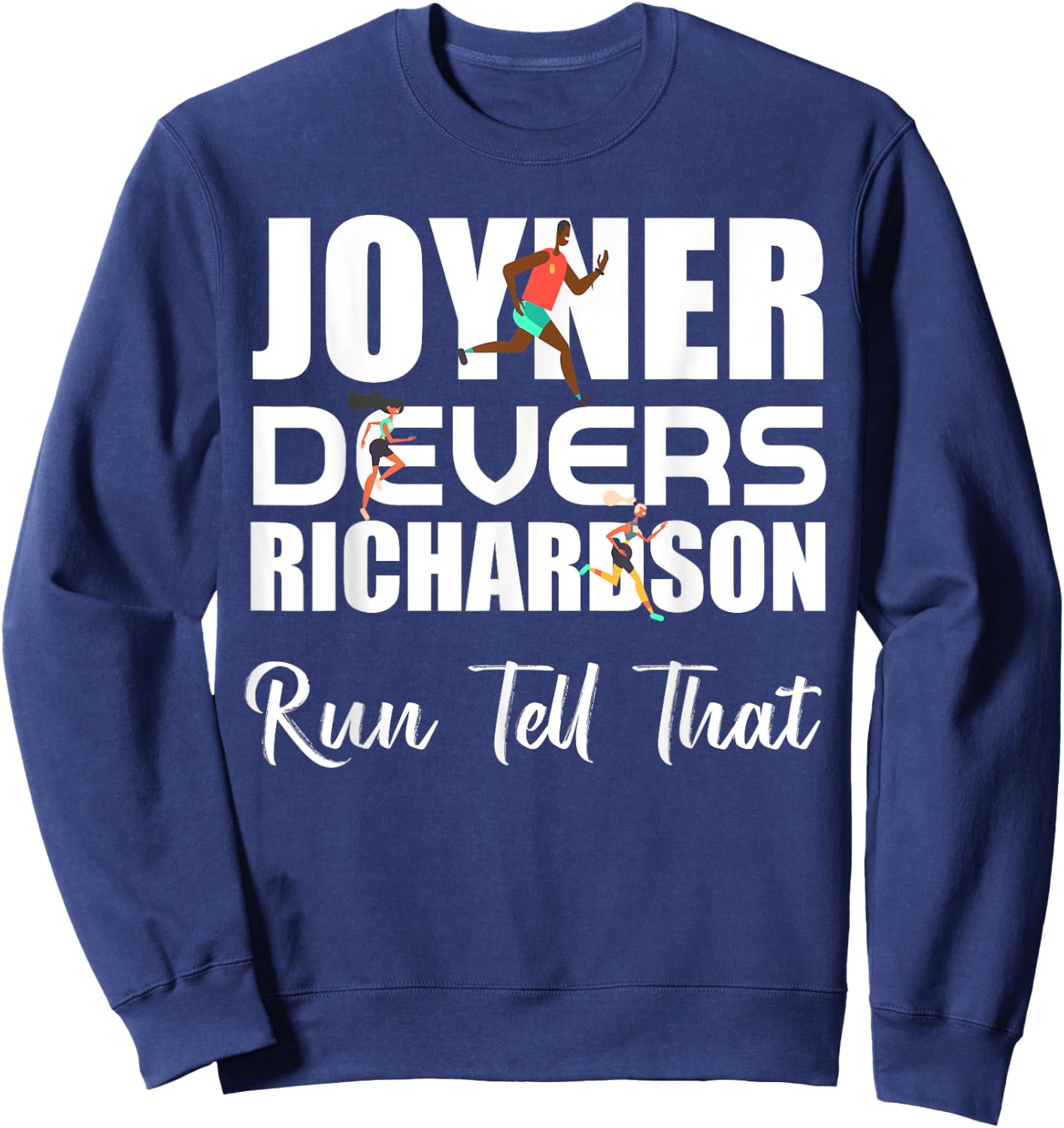 Sha'Carri, Run Tell That, Track and Field Running Sweatshirt - Sweatshirt | Navy