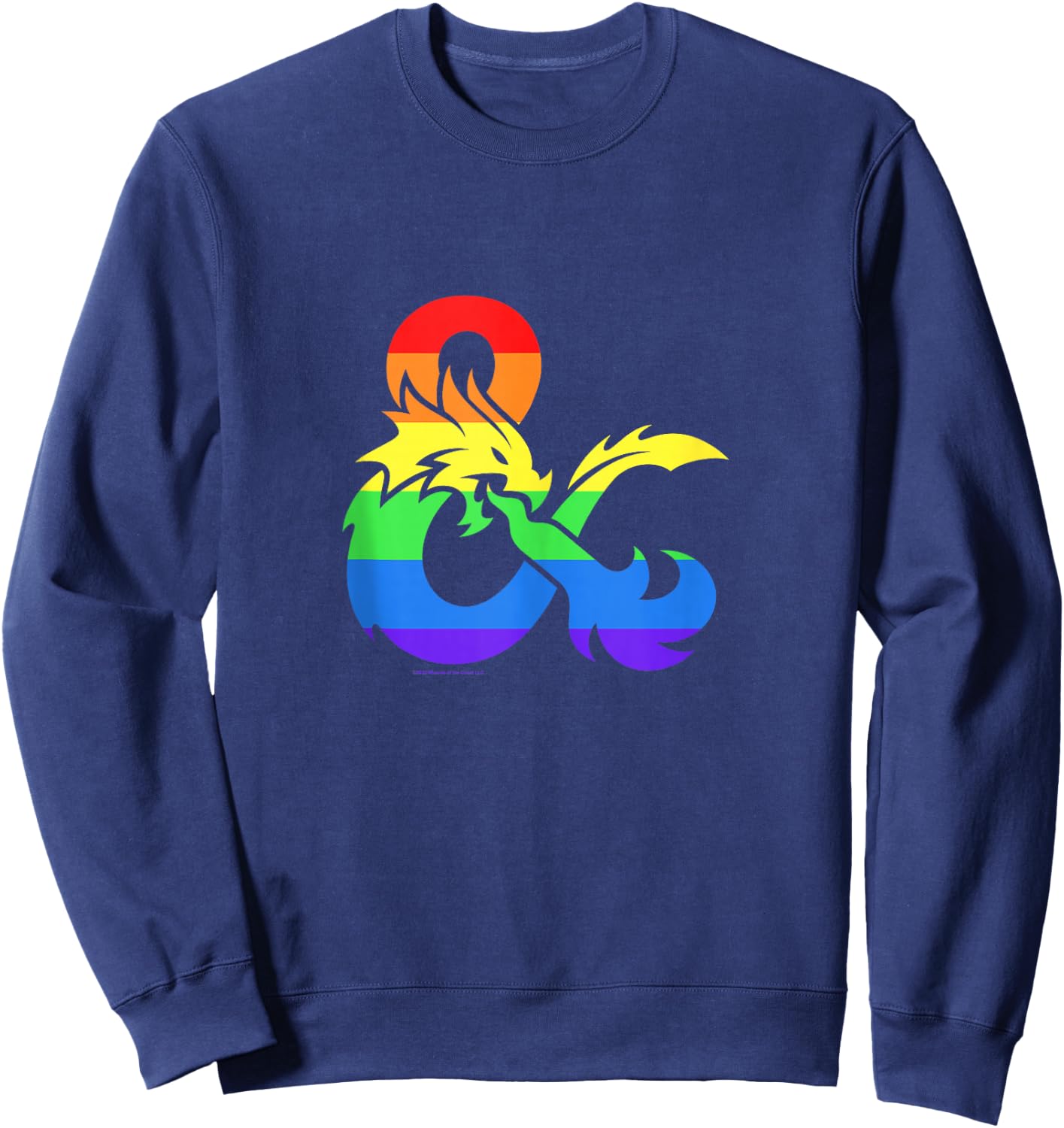 Dungeons & Dragons Rainbow Pride Flag Logo Sweatshirt - Sweatshirt | Navy