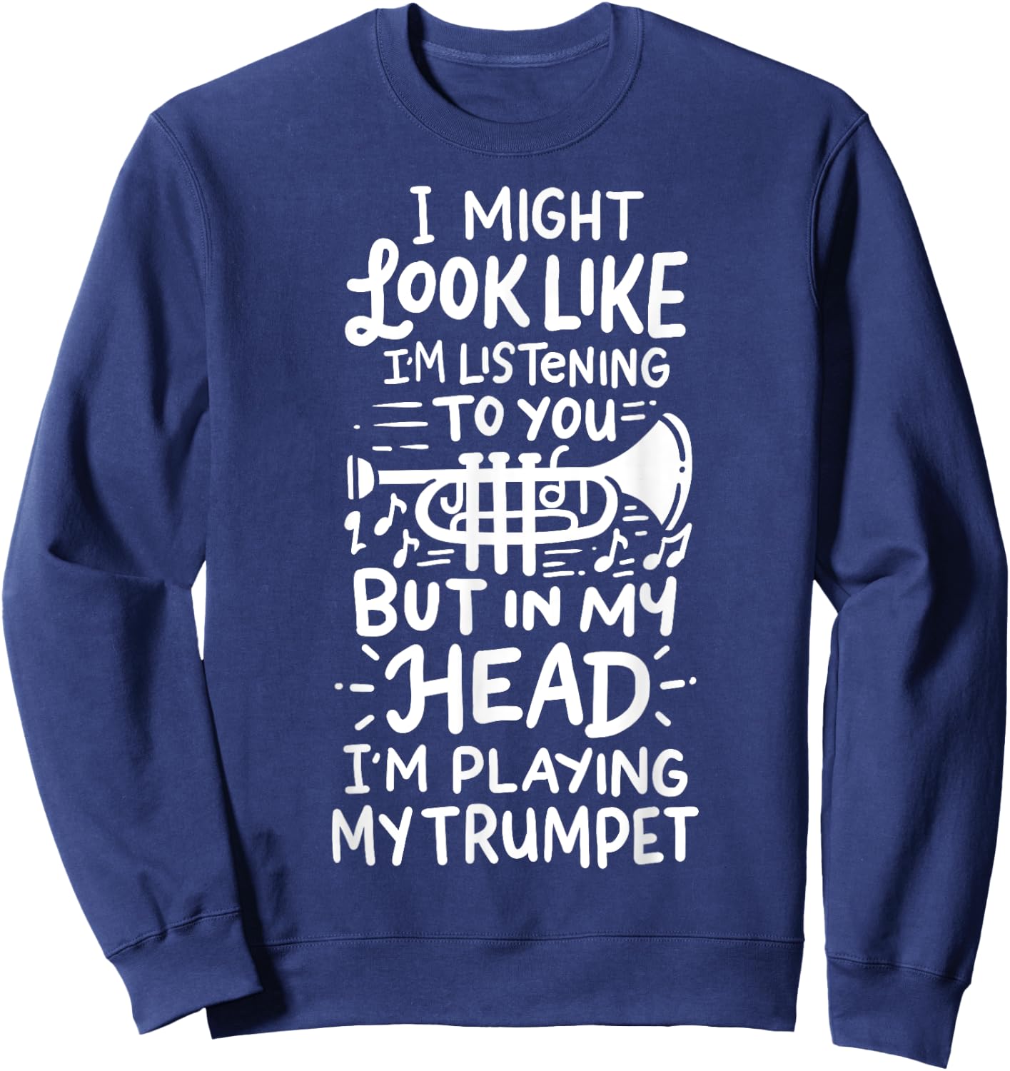 Trumpet Player Sweatshirt - Sweatshirt | Navy
