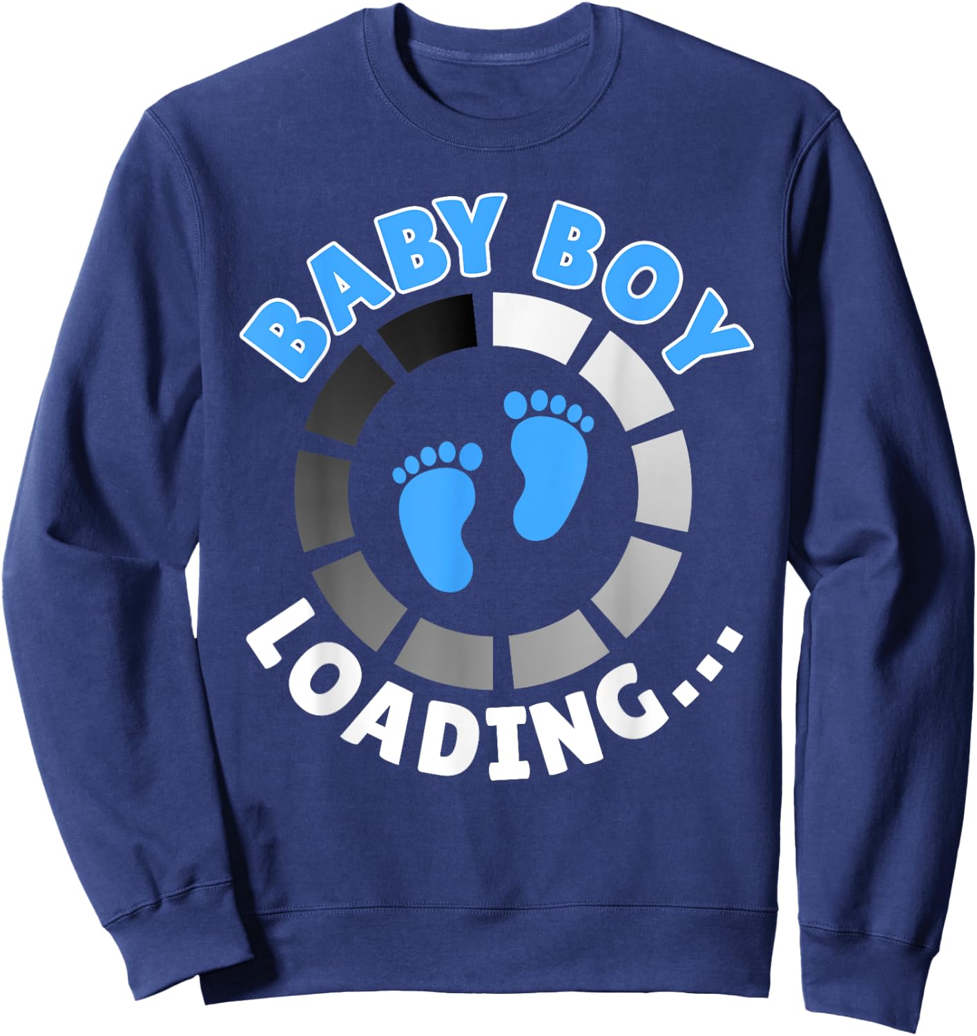 Expectant Mother BABY BOY LOADING Funny Future Mother Sweatshirt - Sweatshirt | Navy