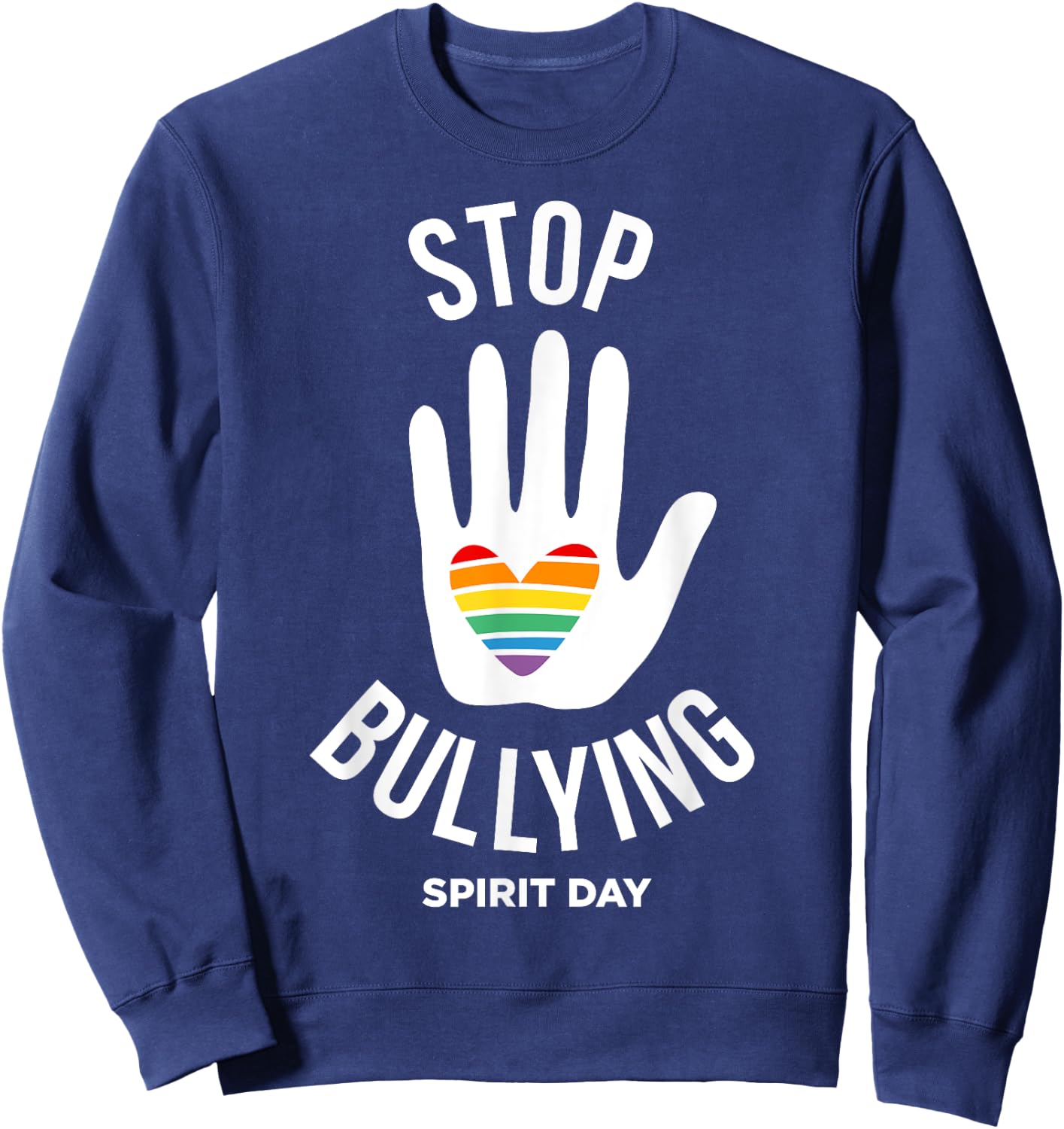 Unity Day Purple Kids Anti Bullying Stop Bullying Spirit Day Sweatshirt - Sweatshirt | Navy