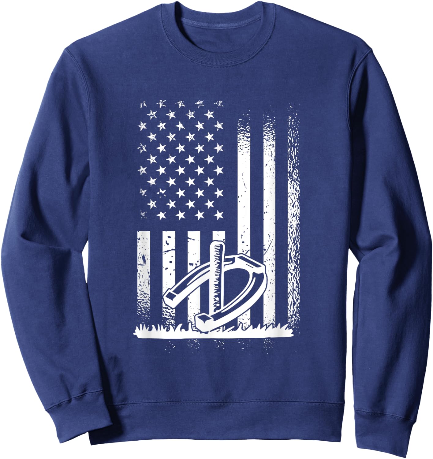 American Horseshoes Player, Horseshoe Pitching Sweatshirt - Sweatshirt | Navy