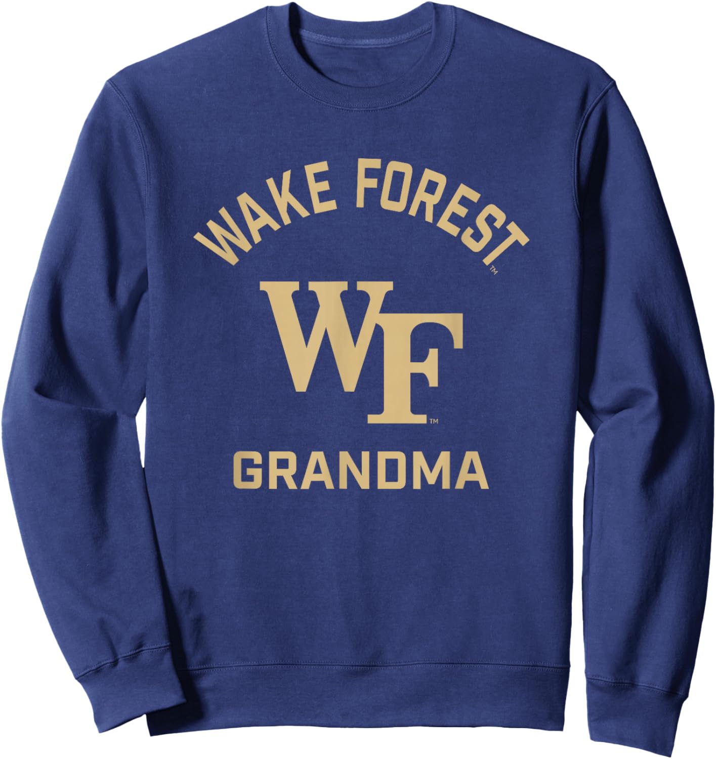 Wake Forest Demon Deacons Arched Grandma Sweatshirt - Sweatshirt | Navy