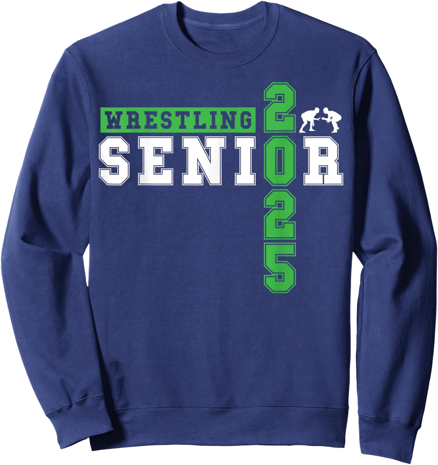 Wrestling Senior Night Wrestling Senior 2025 Graduation 33 Sweatshirt - Sweatshirt | Navy