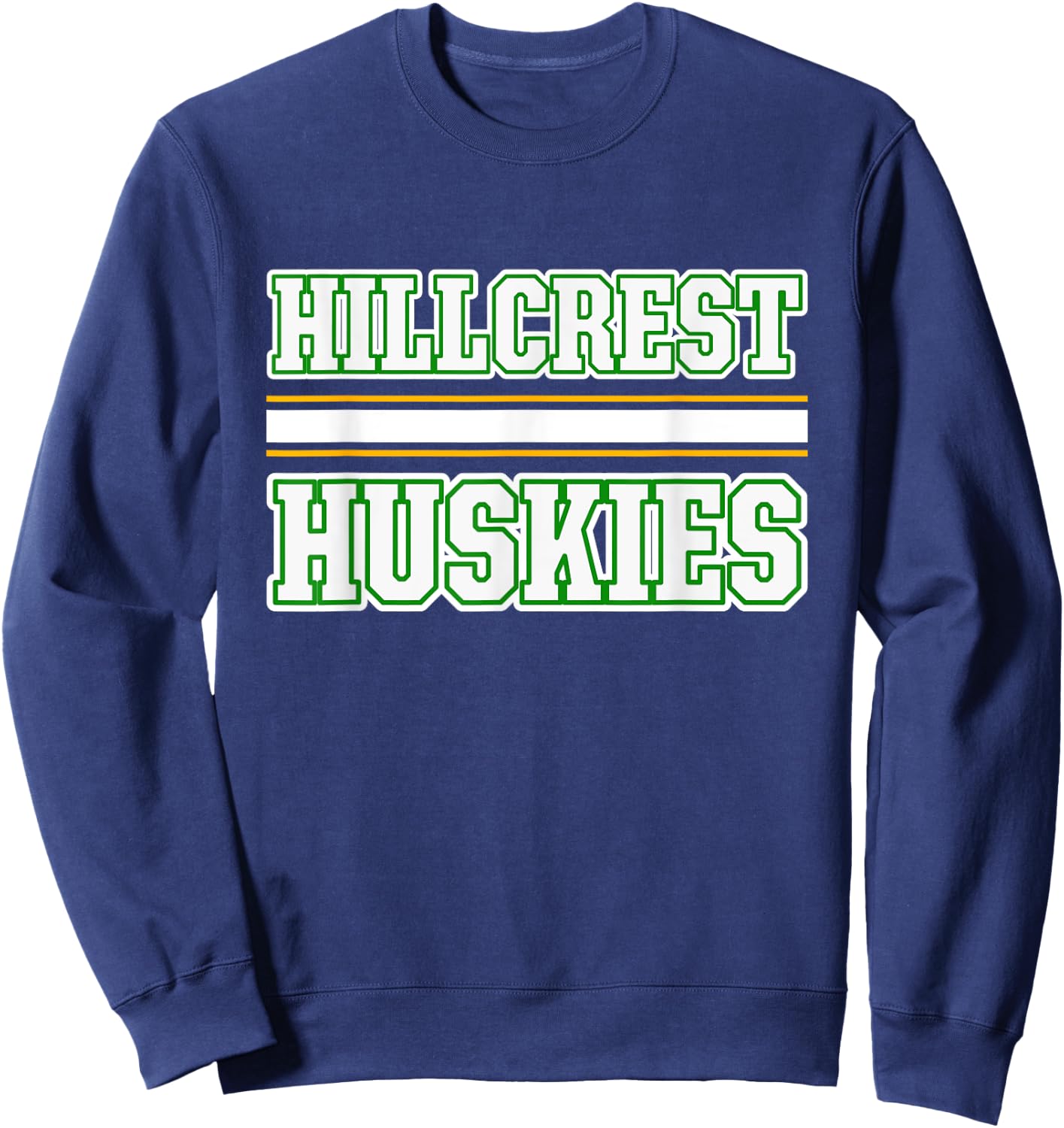 Hillcrest Huskies Horizontal Stripes Sweatshirt - Sweatshirt | Navy
