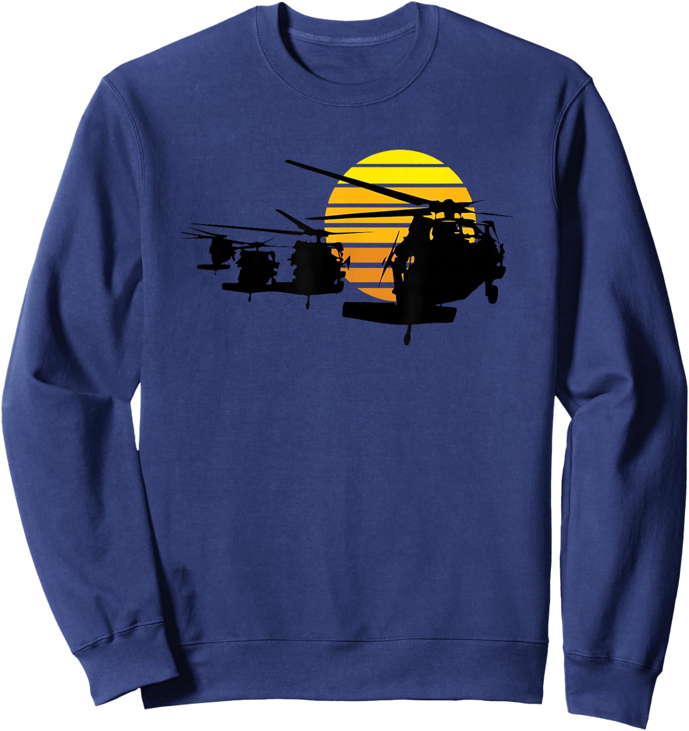 Mission Complete Blackhawk helicopter USA UH60 military Sweatshirt - Sweatshirt | Navy