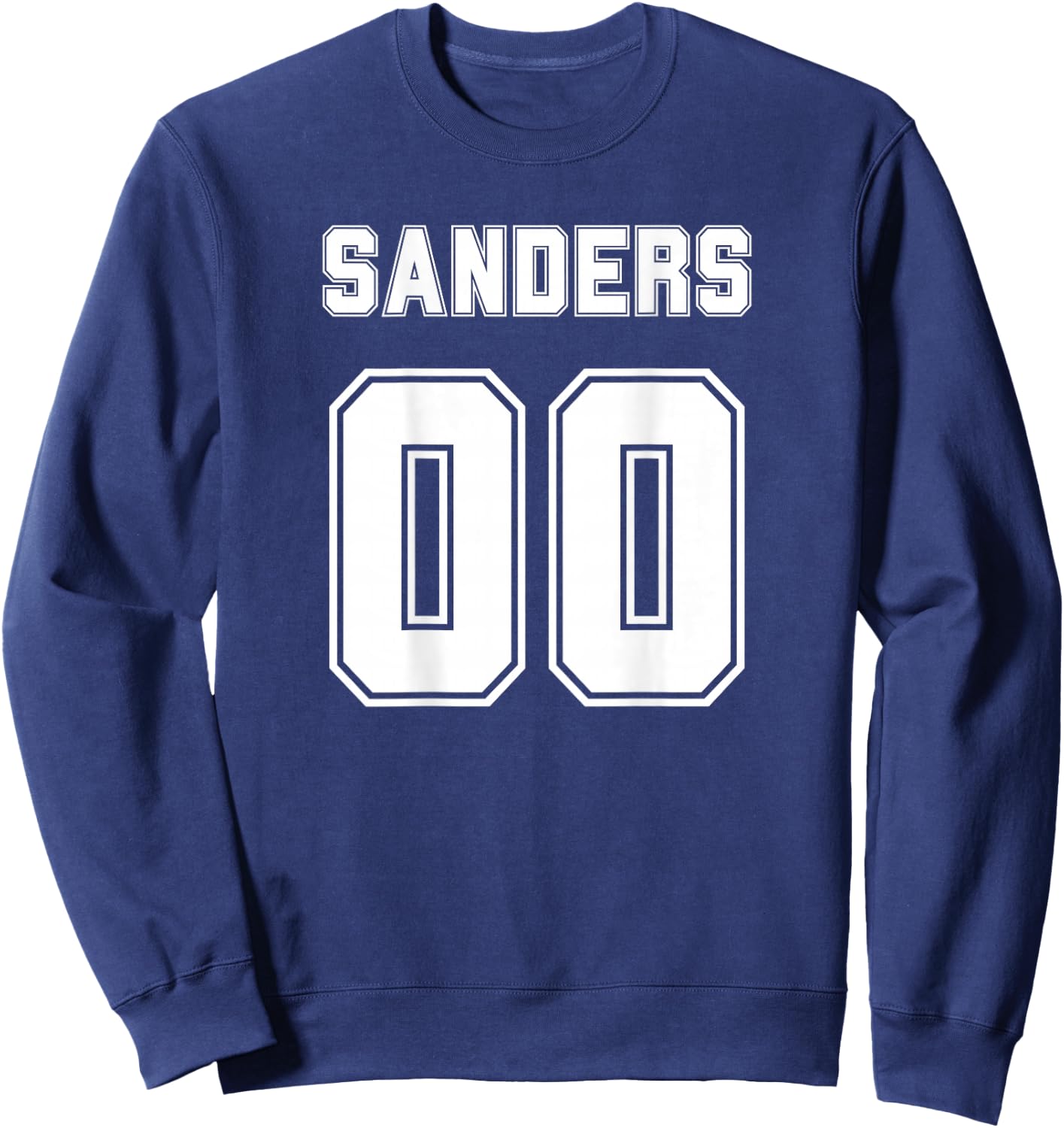 Sanders Name Back Sports Number Family Team Sweatshirt - Sweatshirt | Navy