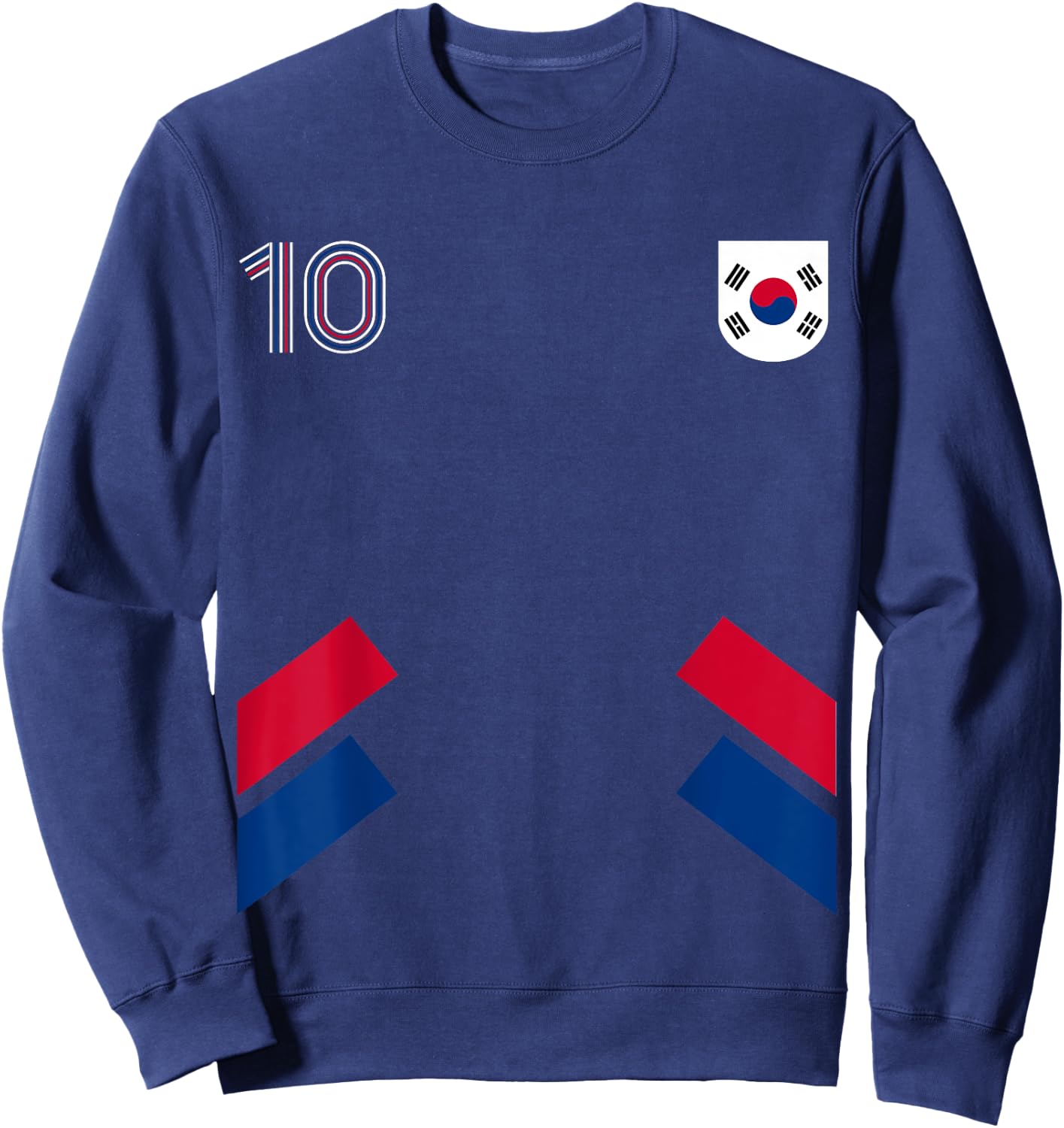 Retro10 South Korea Football South Korea Soccer Flag Sweatshirt - Sweatshirt | Navy