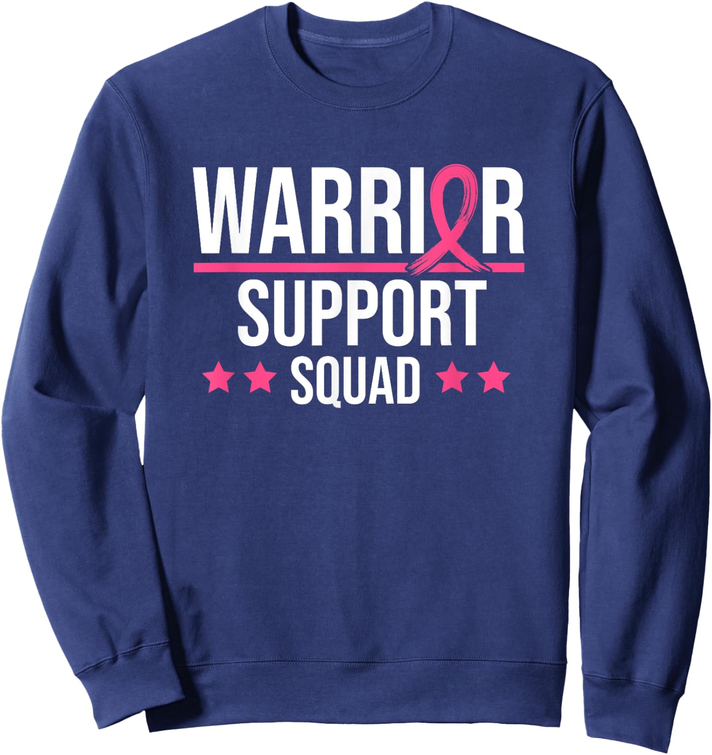 Breast Cancer Support Squad Pink Ribbon Sweatshirt - Sweatshirt | Navy