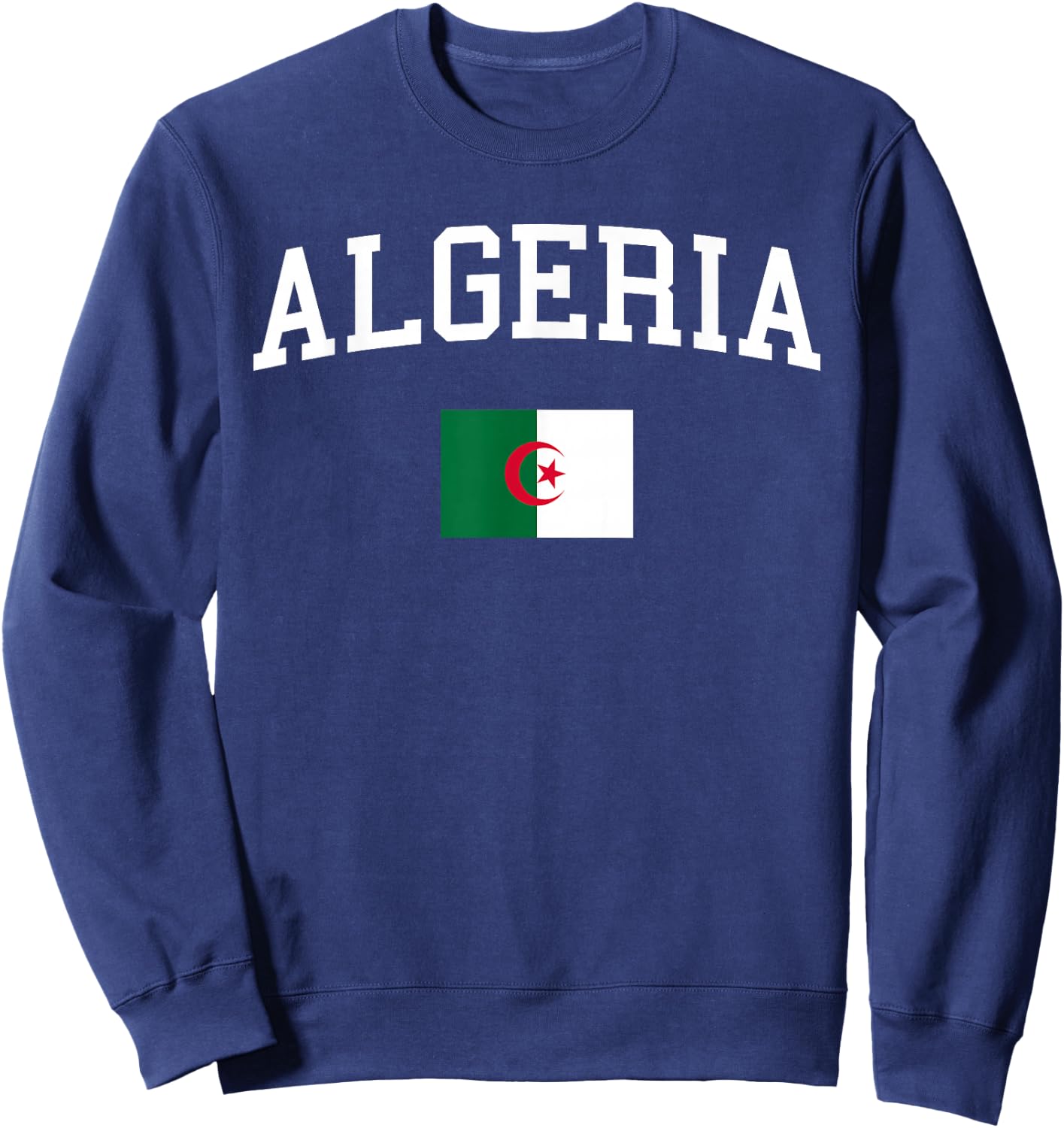 Algerian Flag Men Women Kids Algeria Sweatshirt - Sweatshirt | Navy