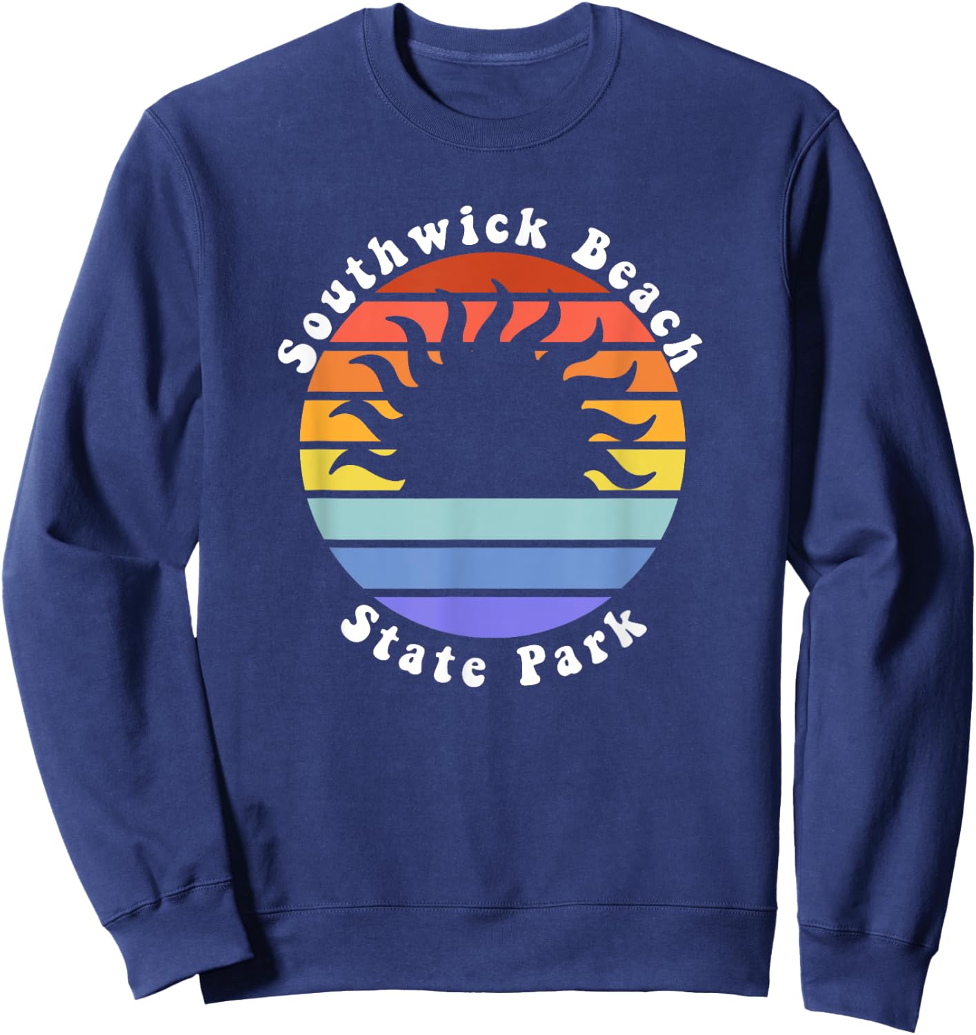 Southwick Beach State Park New York Sunset Souvenir Vacation Men Women Kids Sweatshirt - Sweatshirt | Navy