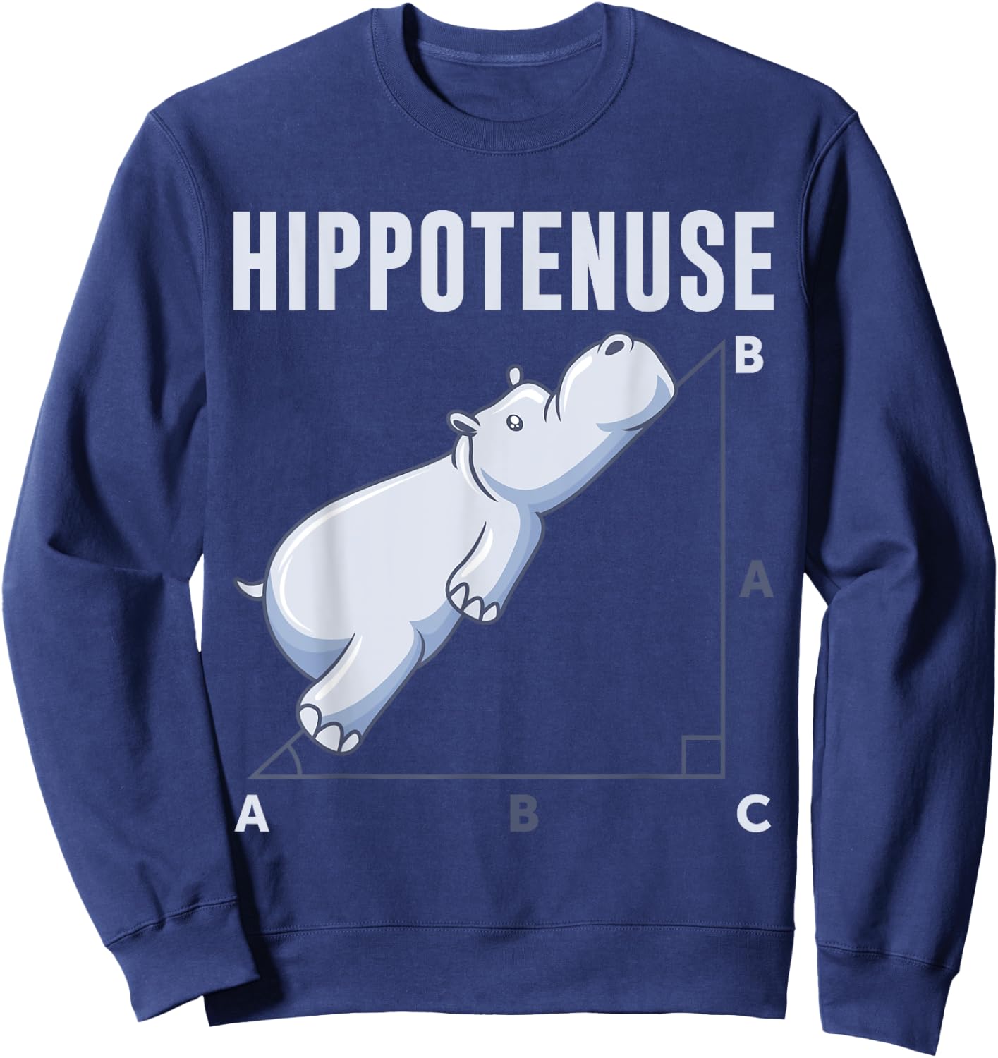 Mathematics Hippotenuse Maths Set of Pythagora's Geometry Sweatshirt - Sweatshirt | Navy