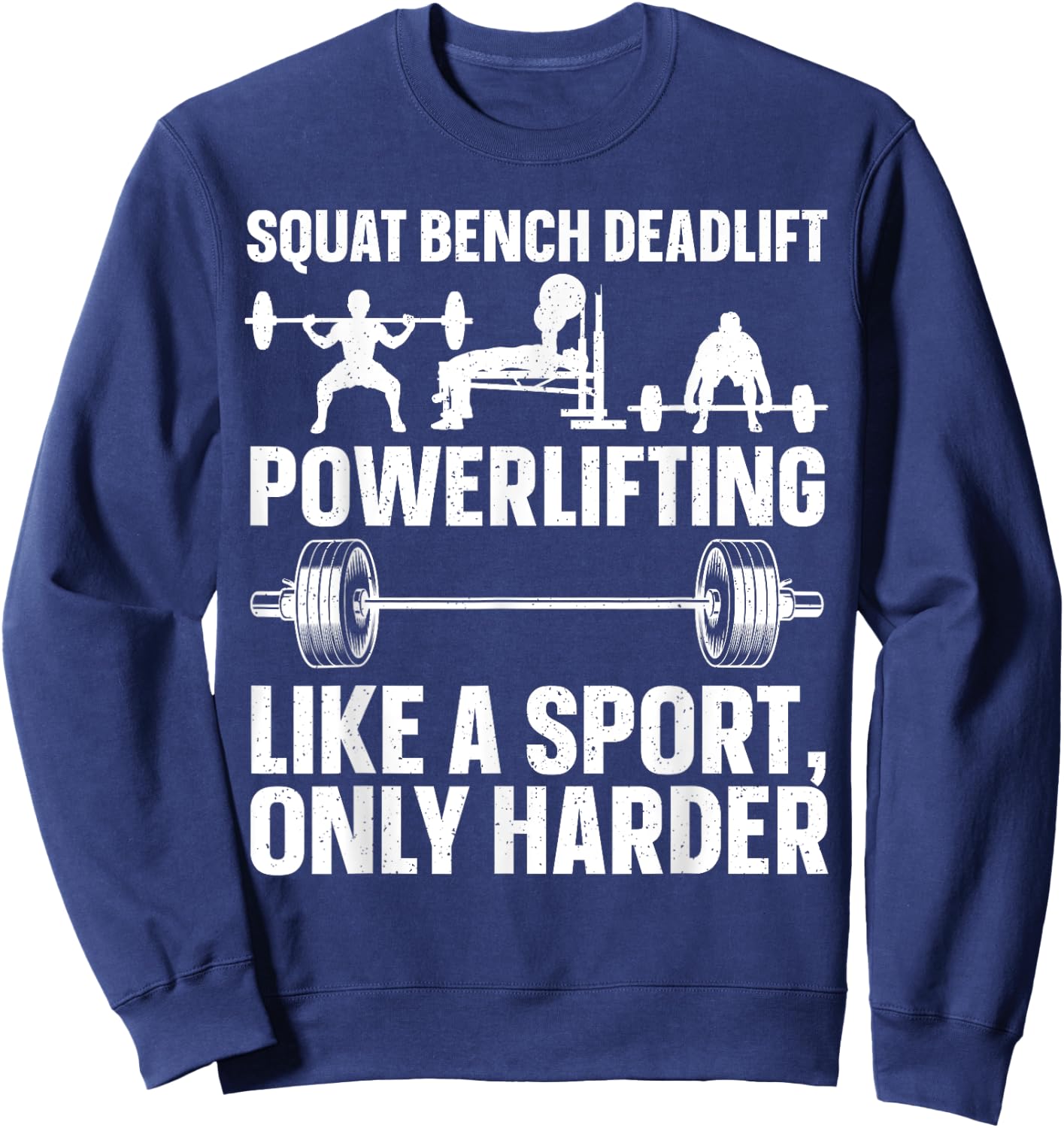 Powerlifting Design Women Weightlifter Power Lifting Sweatshirt - Sweatshirt | Navy