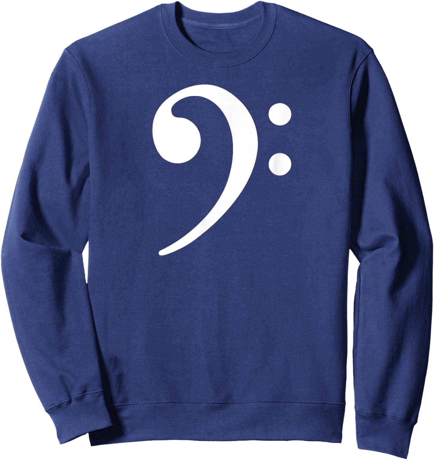 Kickazz Bass Player Bass Note F Key - Bass Clef, Black, Men's Small, Short Sleeve, Classic Fit, Polyester 100% Sweatshirt - Sweatshirt | Navy