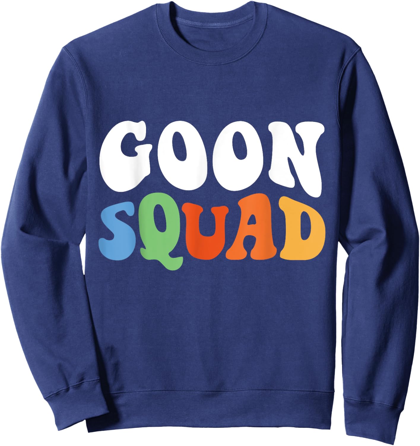 Men Women Boys Girls Funny Retro Goon Squad Sweatshirt - Sweatshirt | Navy