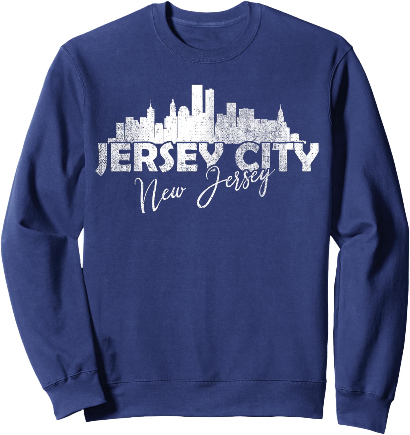Jersey City New Jersey NJ | Skyline Sweatshirt - Sweatshirt | Navy