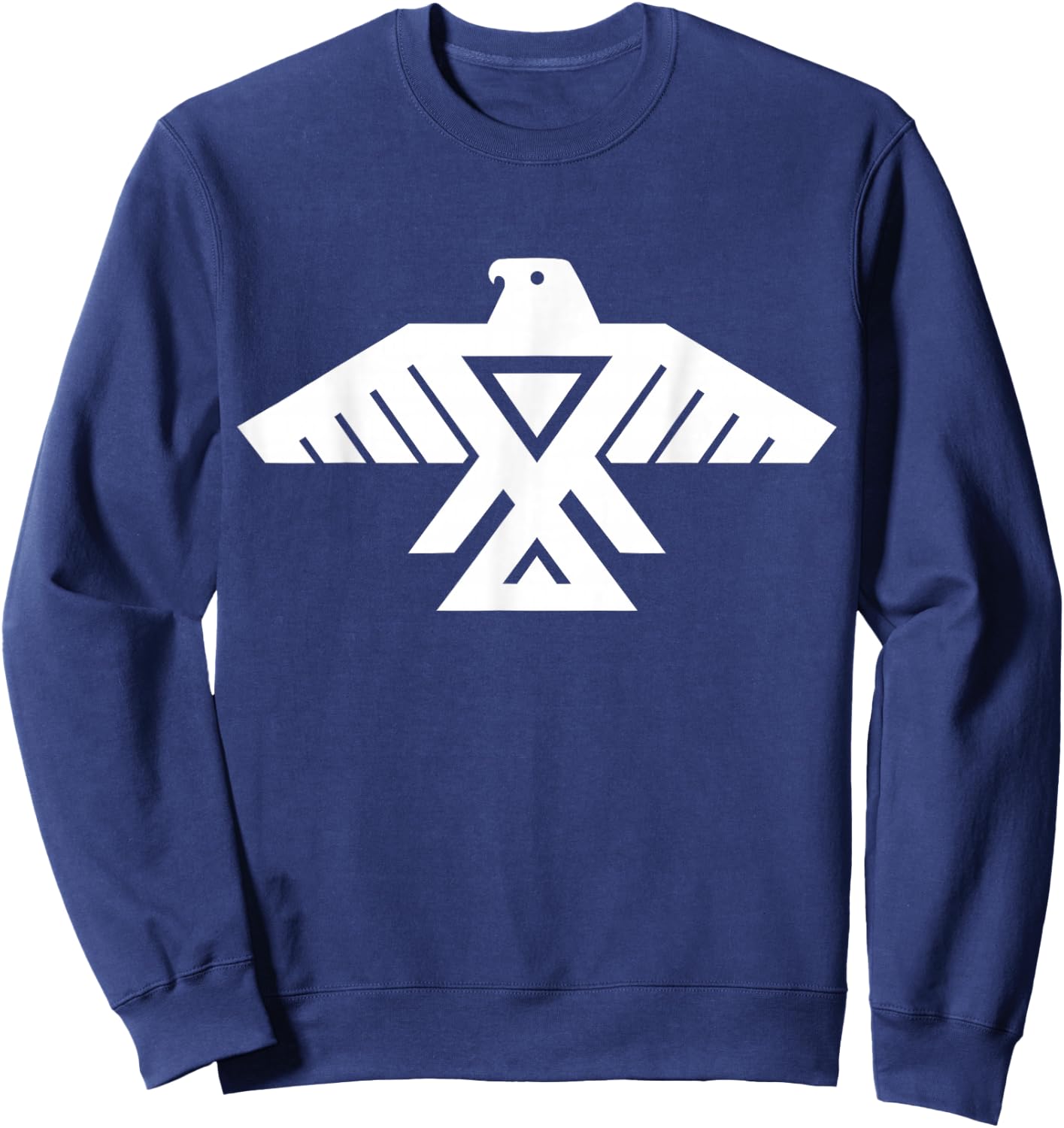 Anishinaabe Native American Thunderbird in white Sweatshirt - Sweatshirt | Navy