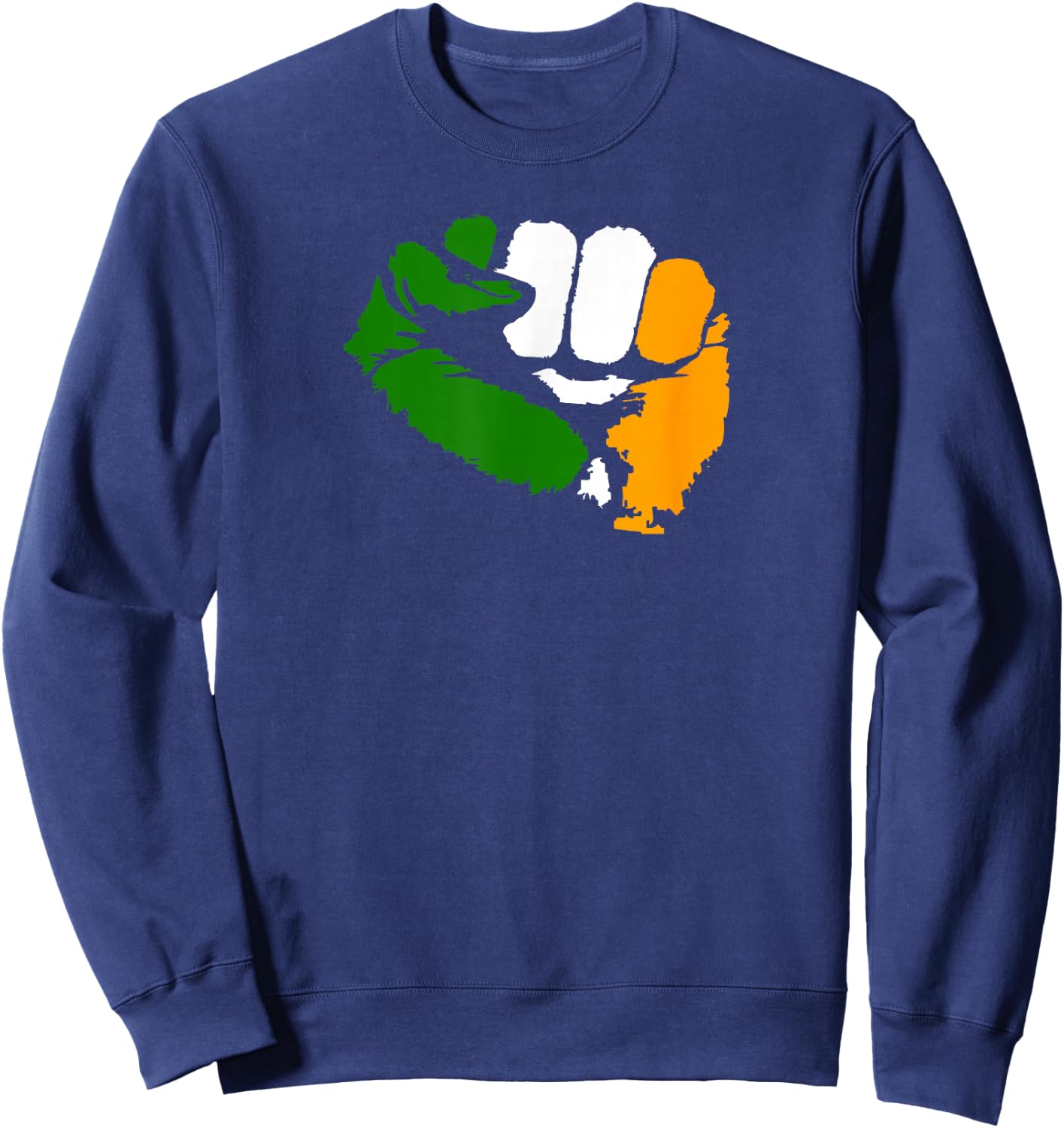 Tricolour Fist Irish Republican Design Sweatshirt - Sweatshirt | Navy