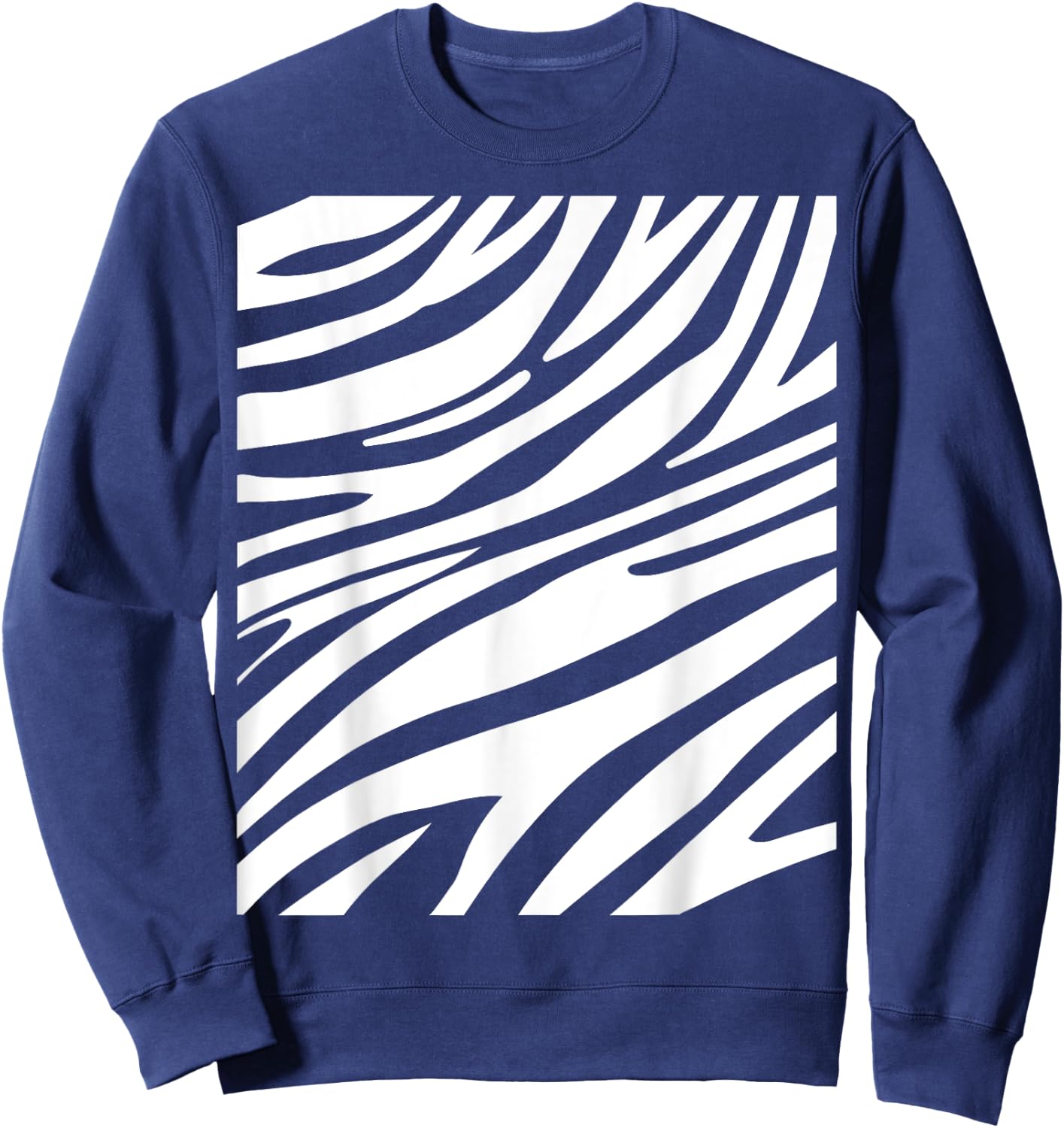 Funny Zebra Print Halloween Striped Animal Easy DIY Costume Sweatshirt - Sweatshirt | Navy