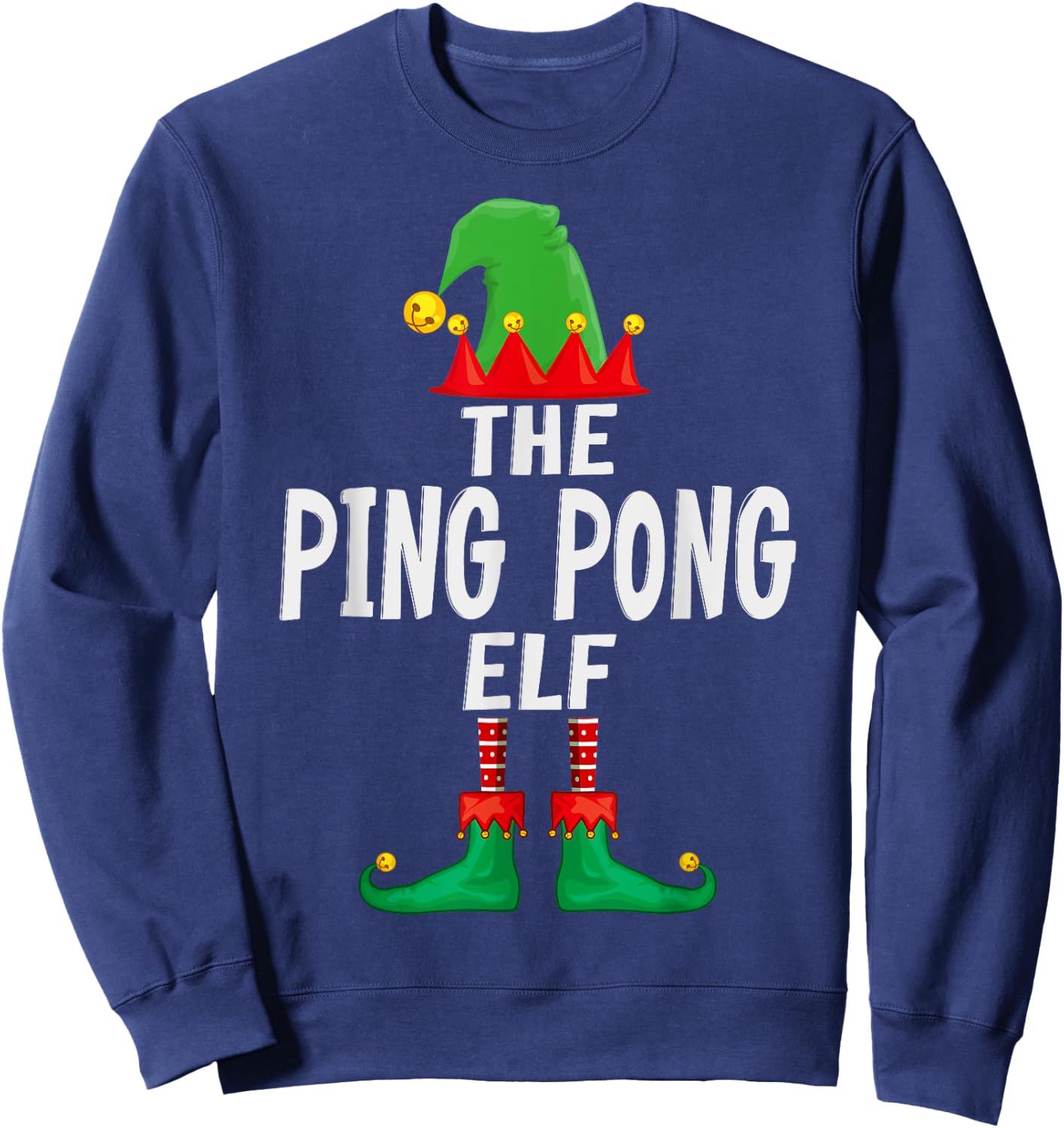 The Ping Pong Elf Matching Family Christmas Sweatshirt - Sweatshirt | Navy