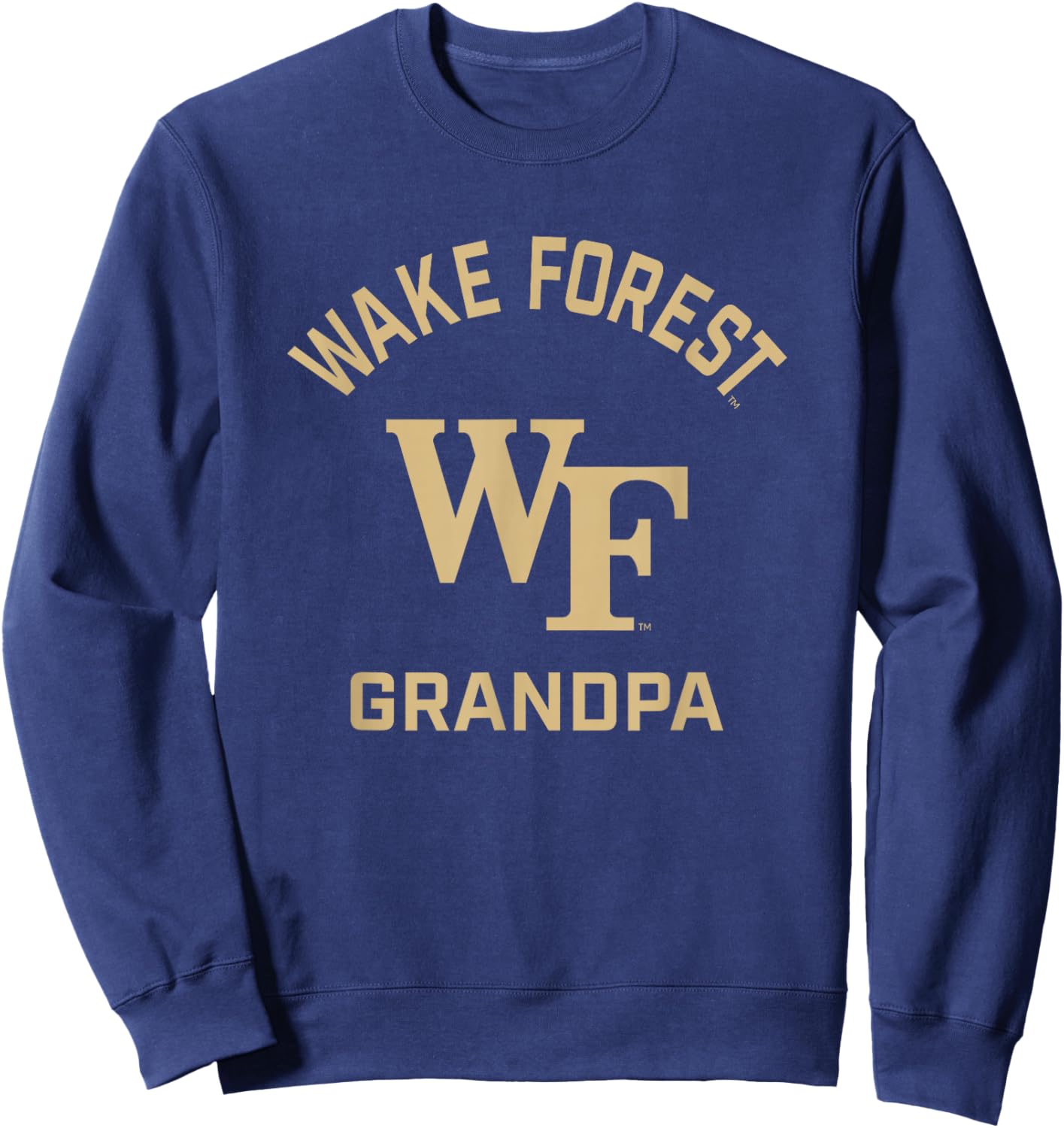 Wake Forest Demon Deacons Arched Grandpa Sweatshirt - Sweatshirt | Navy