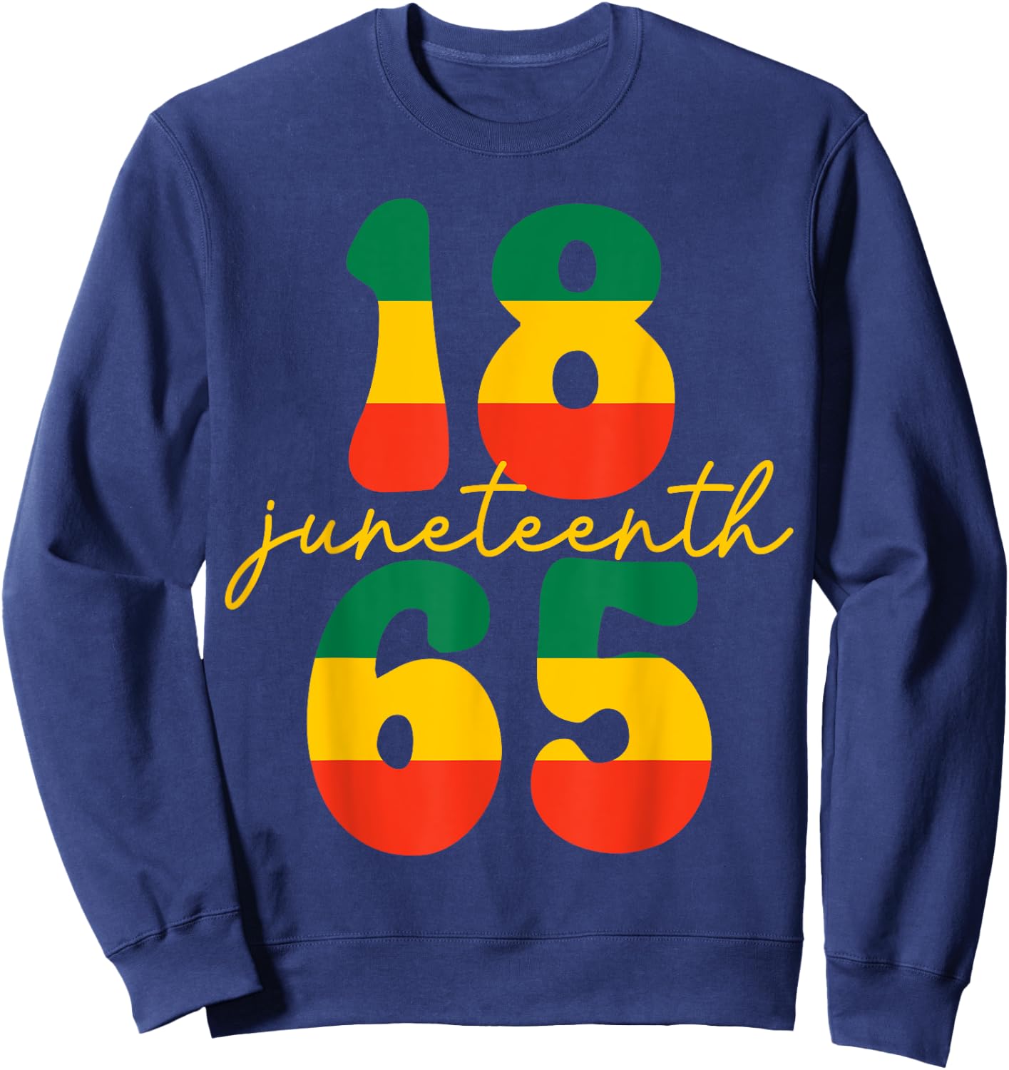 Happy Juneteenth Is My Independence Day Kid Black Men Women Sweatshirt - Sweatshirt | Navy