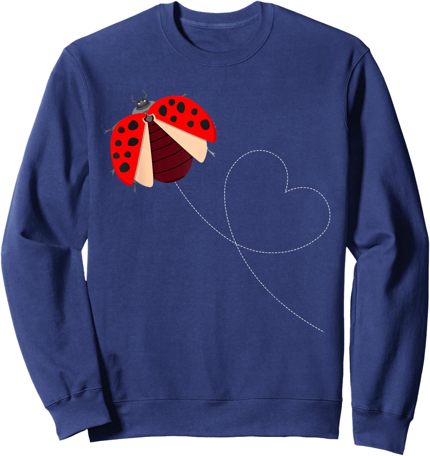 Funny Ladybug Design Women Boys Girls Lady Bug Lover Sweatshirt - Sweatshirt | Navy