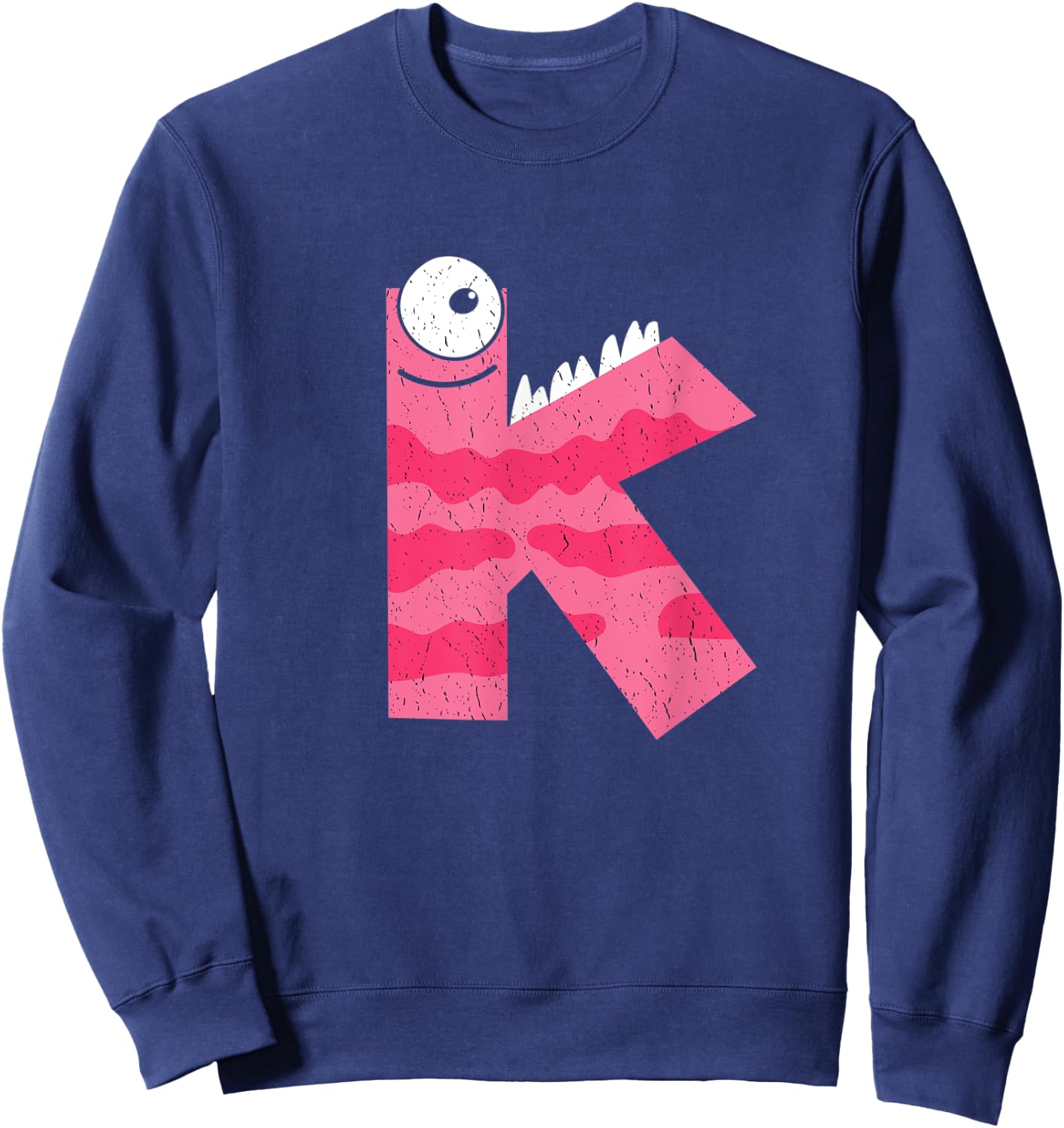 K Shirts , Women & Kids - Alphabet Letter K Halloween Sweatshirt - Sweatshirt | Navy