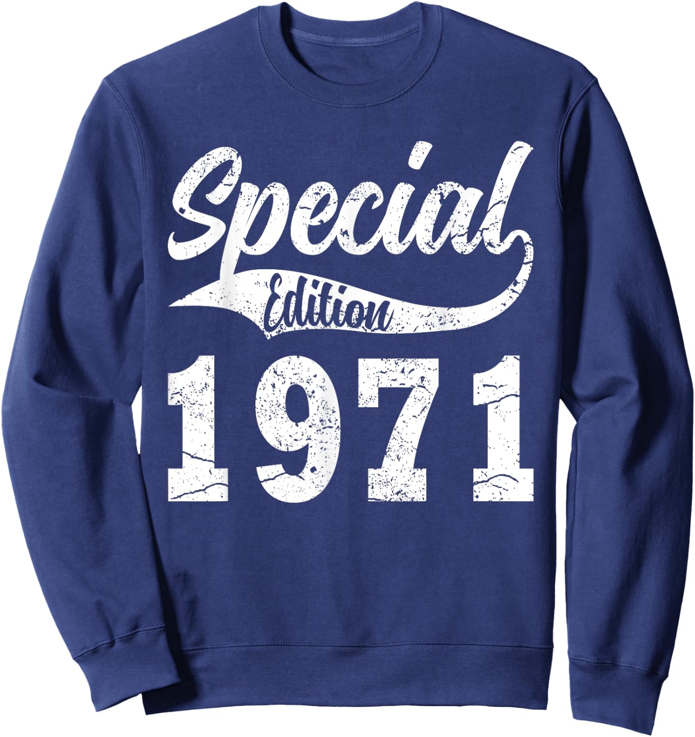 Year Of Birth 1971 Birthday Design Vintage Born In 1971 Sweatshirt - Sweatshirt | Navy
