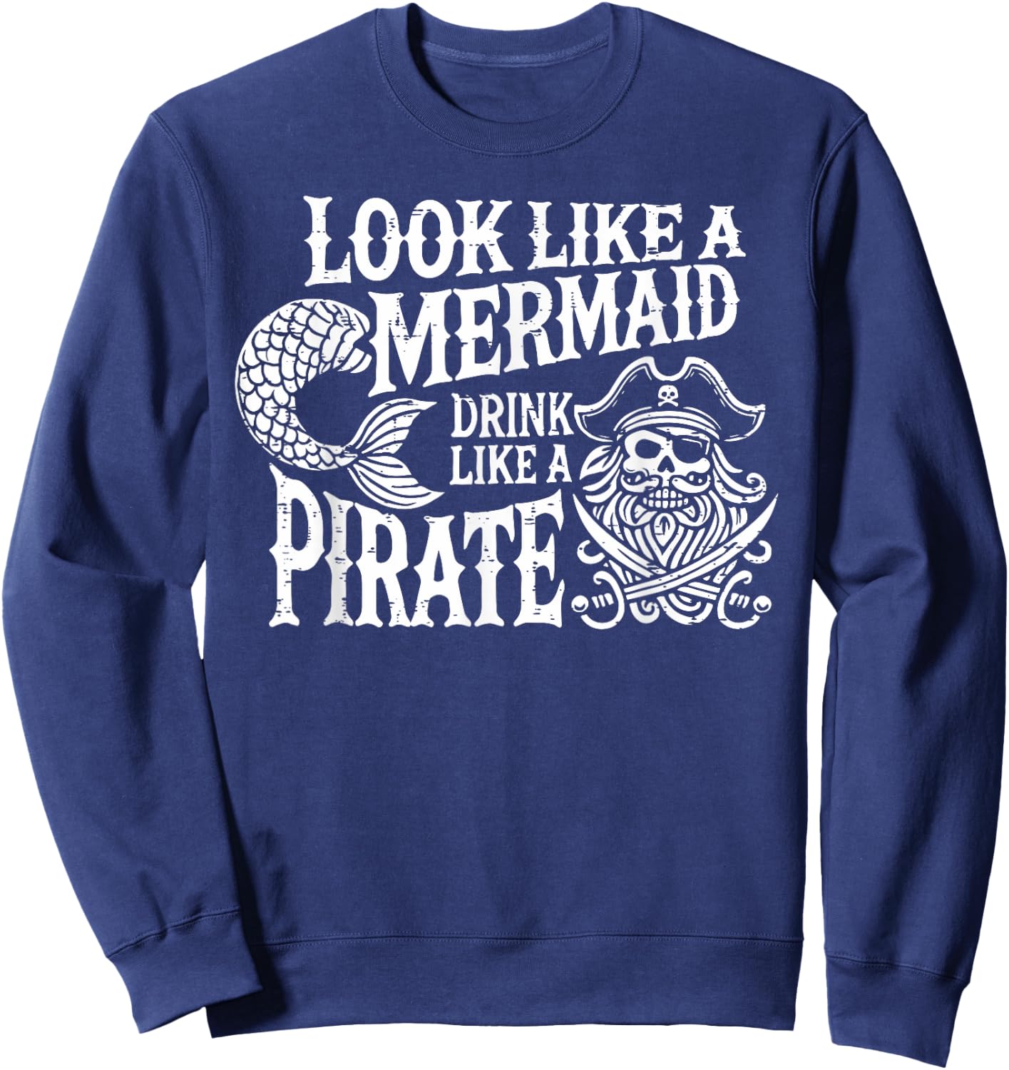 Funny Pirate Girl Costume Sweatshirt - Sweatshirt | Navy