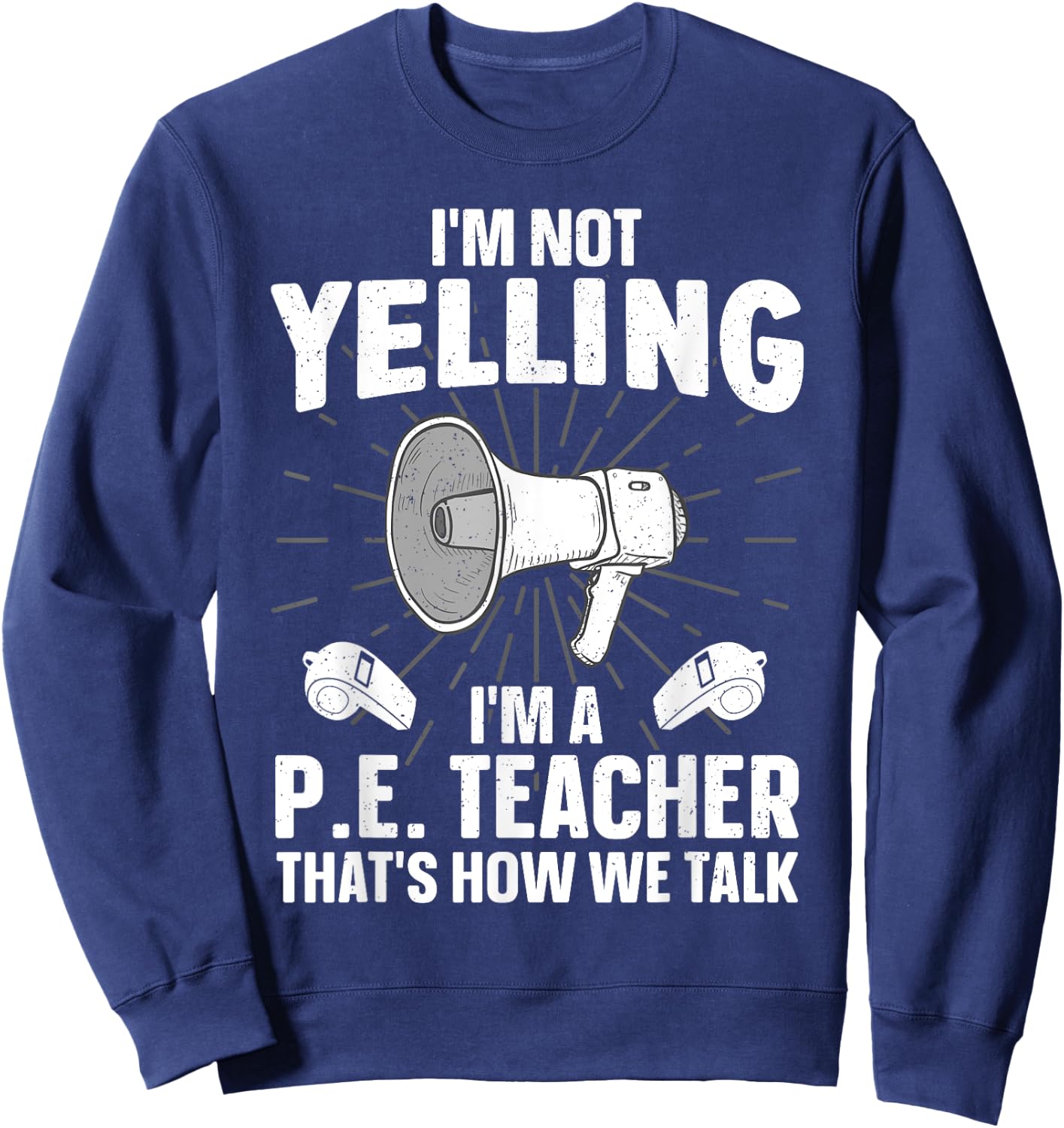 PE Teacher Art Women Gym Teacher Physical Education Sweatshirt - Sweatshirt | Navy