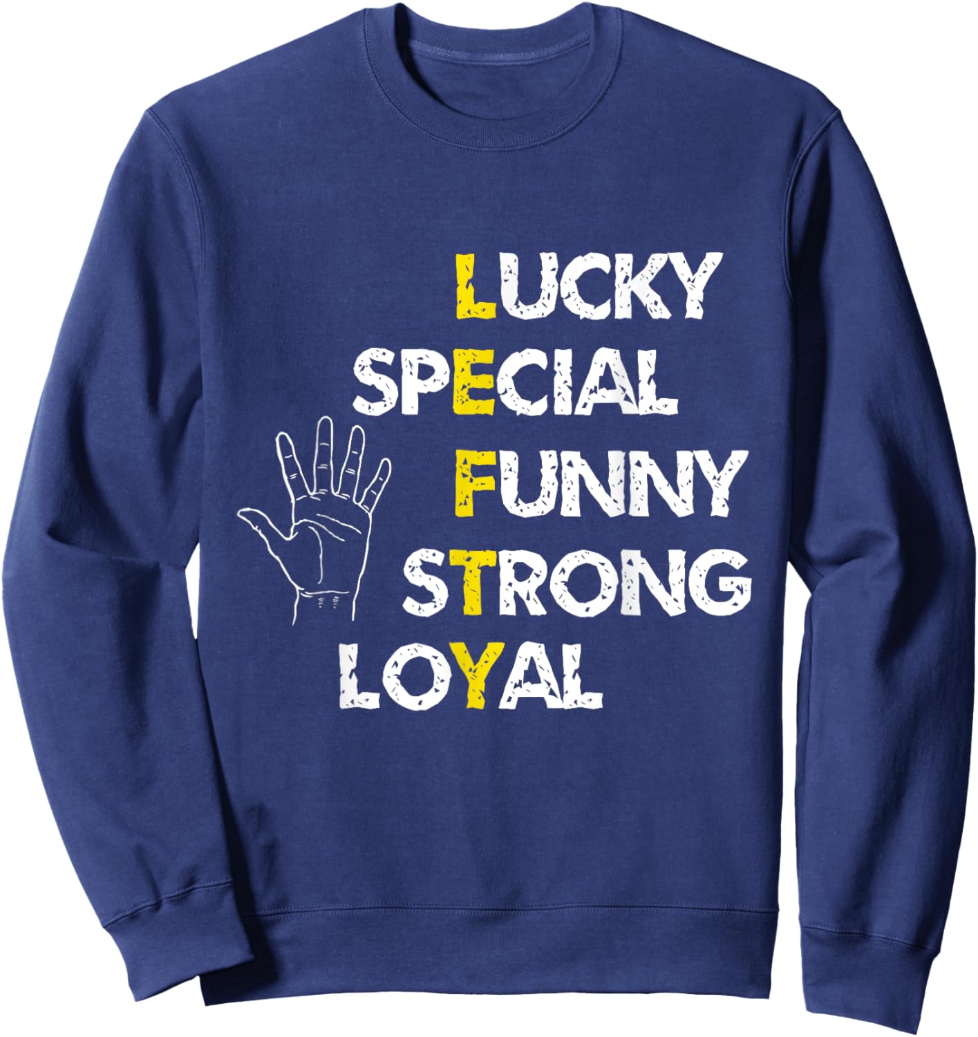 Left Handed Funny Lefty Left-Handed Sweatshirt - Sweatshirt | Navy