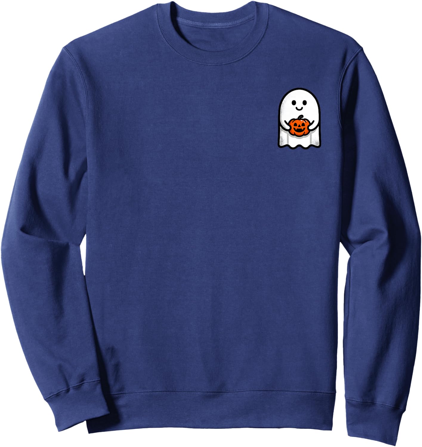 Funny Halloween Ghost Pumpkin Pocket Cute My Boo Halloween Sweatshirt - Sweatshirt | Navy