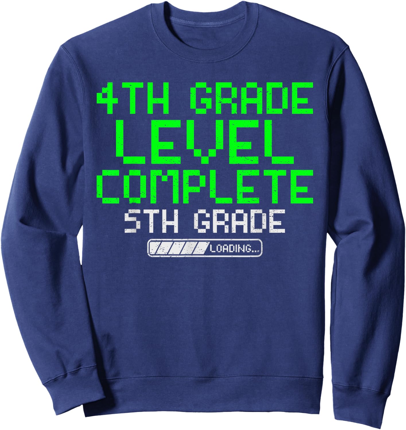 4th Grade Level Complete 5th Grade Graduation Gaming Kids Sweatshirt - Sweatshirt | Navy