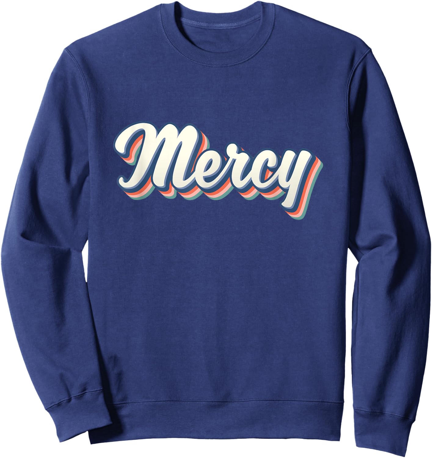 Mercy Youth Vintage Women First Name Mercy Sweatshirt - Sweatshirt | Navy