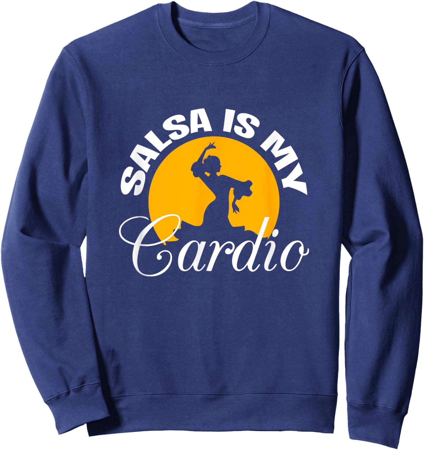 Salsa Is My Cardio Dance Silhouette Moonlight Sweatshirt - Sweatshirt | Navy
