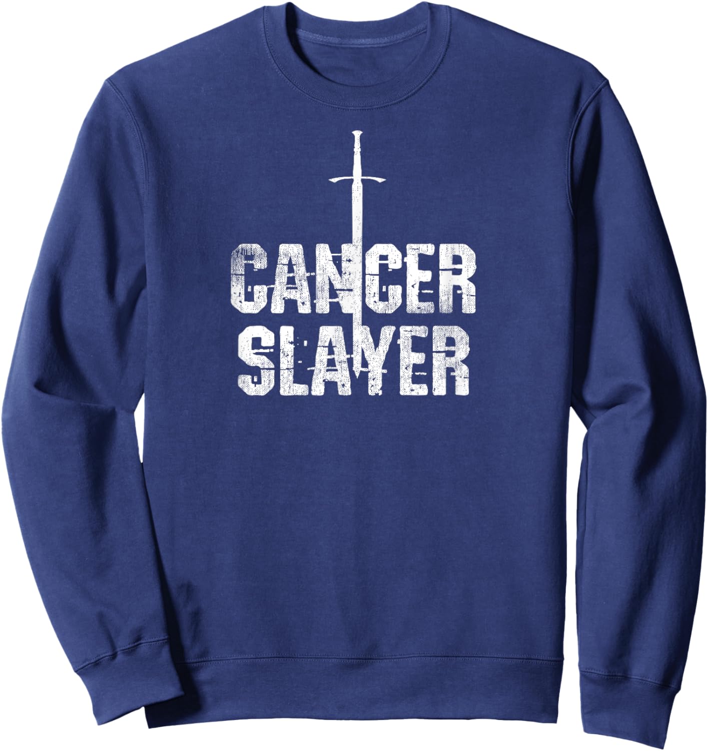 Cancer survivor cancer slayer Sweatshirt - Sweatshirt | Navy