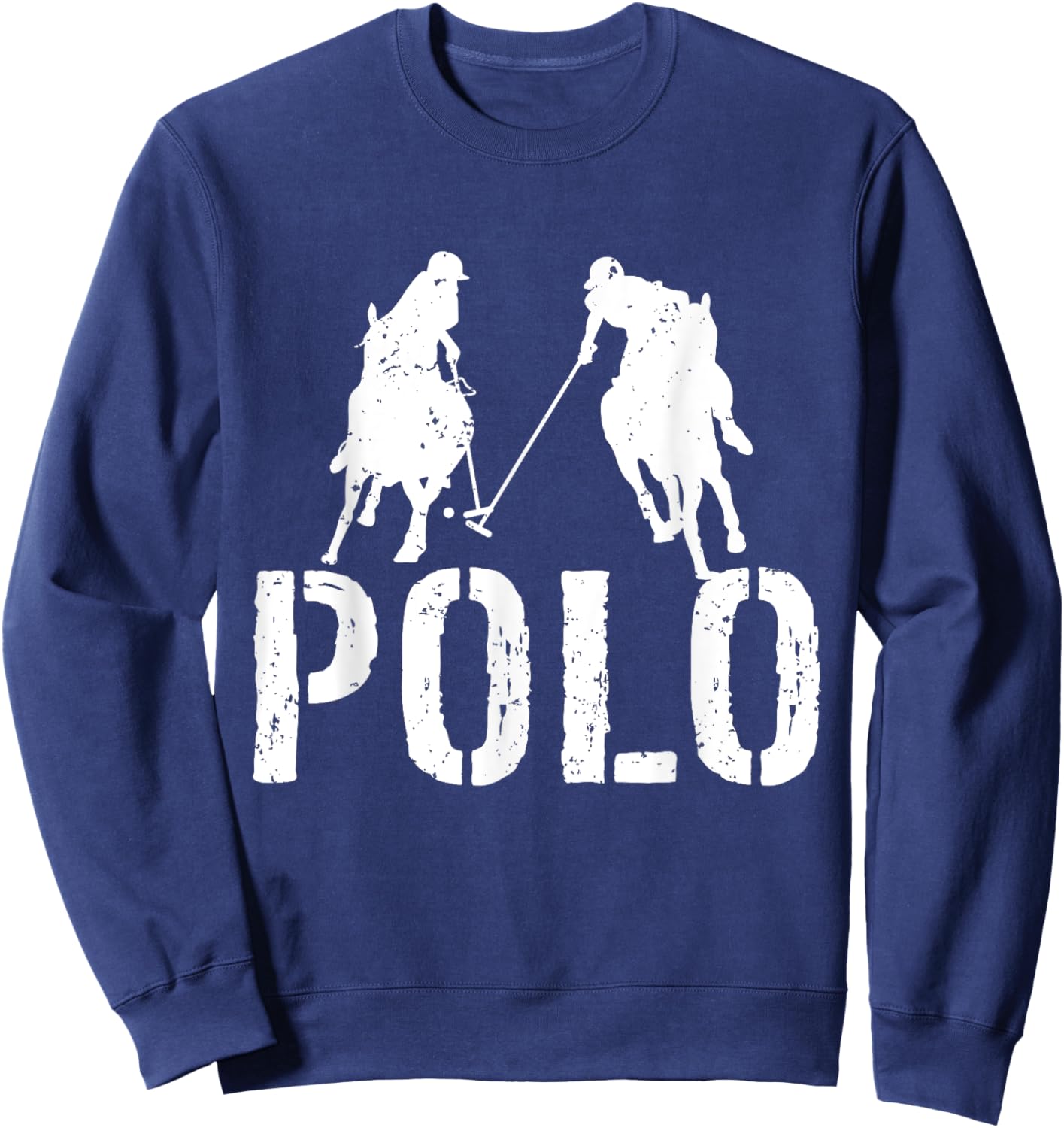 Polo Players Horseback Riding Horse Equestrian Sports Sweatshirt - Sweatshirt | Navy