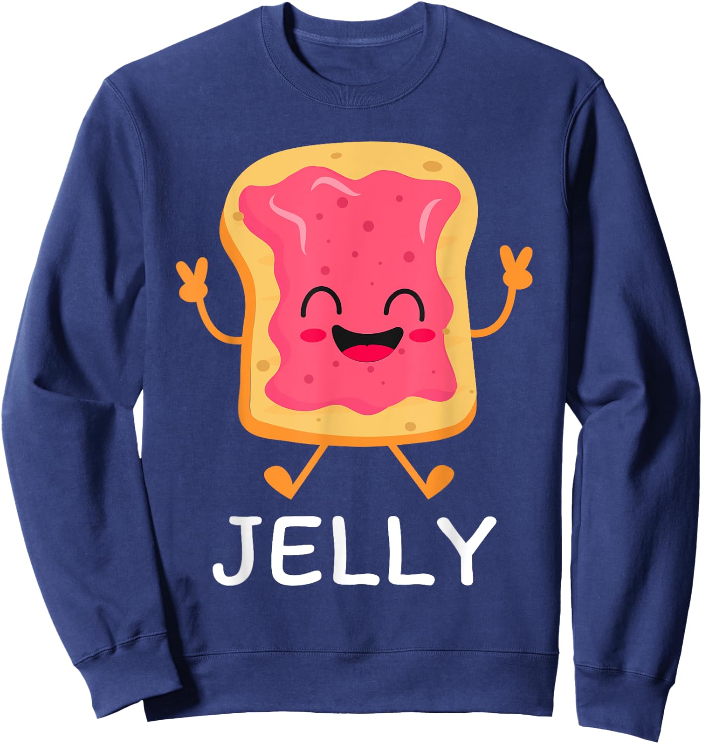 Couple Peanut Butter and Jelly Costume Halloween Matching Sweatshirt - Sweatshirt | Navy